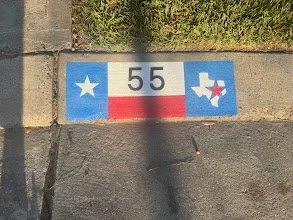 Texas Flag Curb Painting