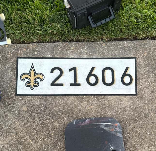 Custom NFL Curb Painting