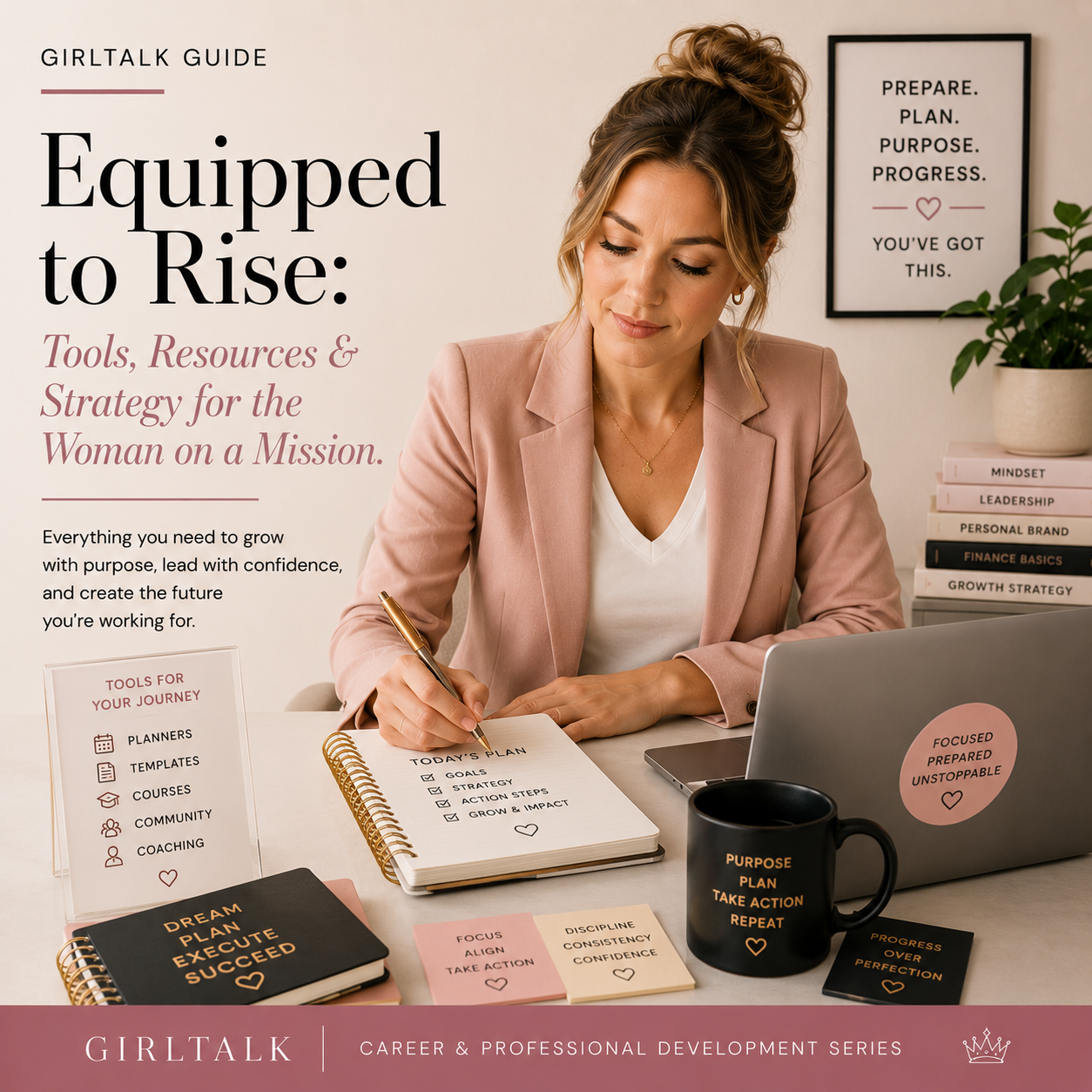 Equipped to Rise — career tools, resources, and strategies to help women grow with purpose, lead with confidence, and take action toward their goals