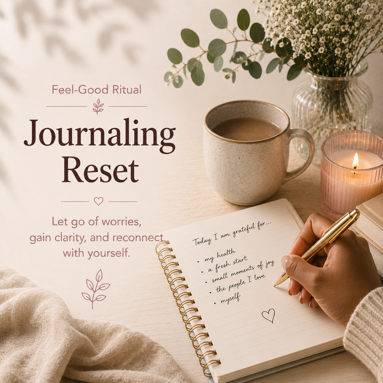 Journaling Reset — let go of worries, gain clarity, and reconnect with yourself.