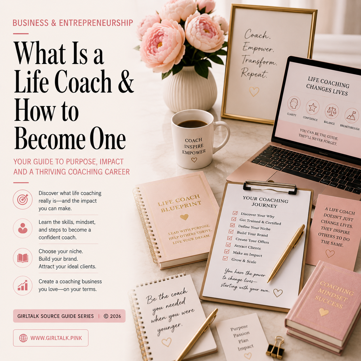 hat Is a Life Coach & How to Become One — learn the purpose of life coaching, build coaching skills, choose a niche, attract clients, and create a thriving coaching business