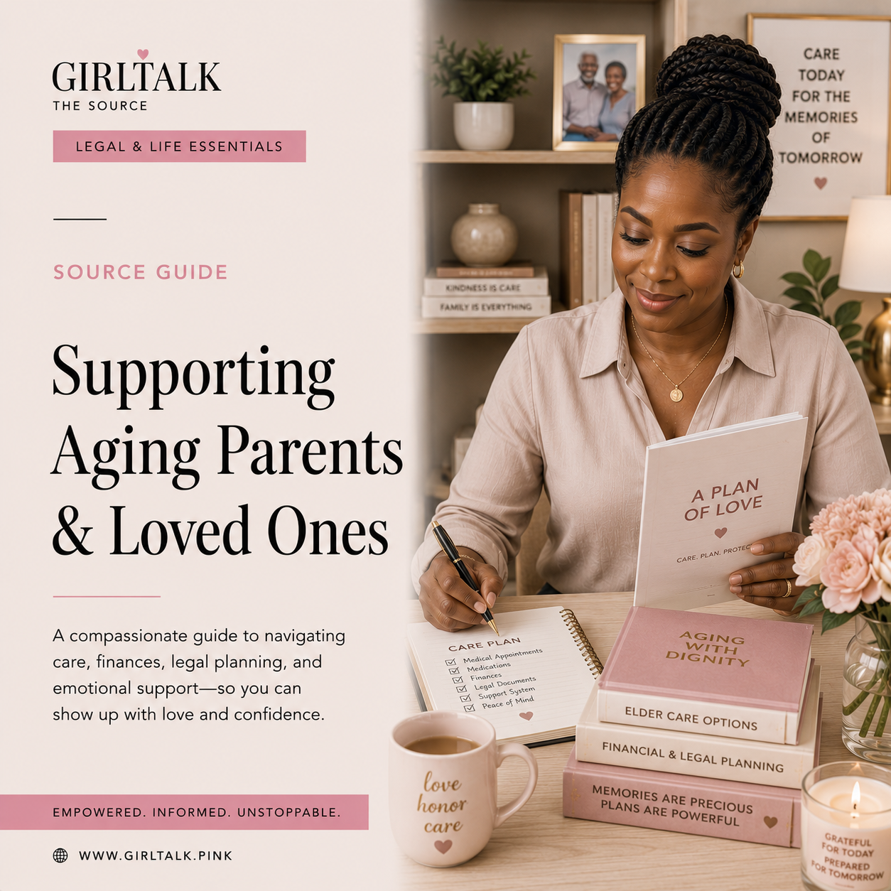 Supporting Aging Parents & Loved Ones — a compassionate guide to caregiving, medical planning, finances, legal documents, support systems, and emotional well-being