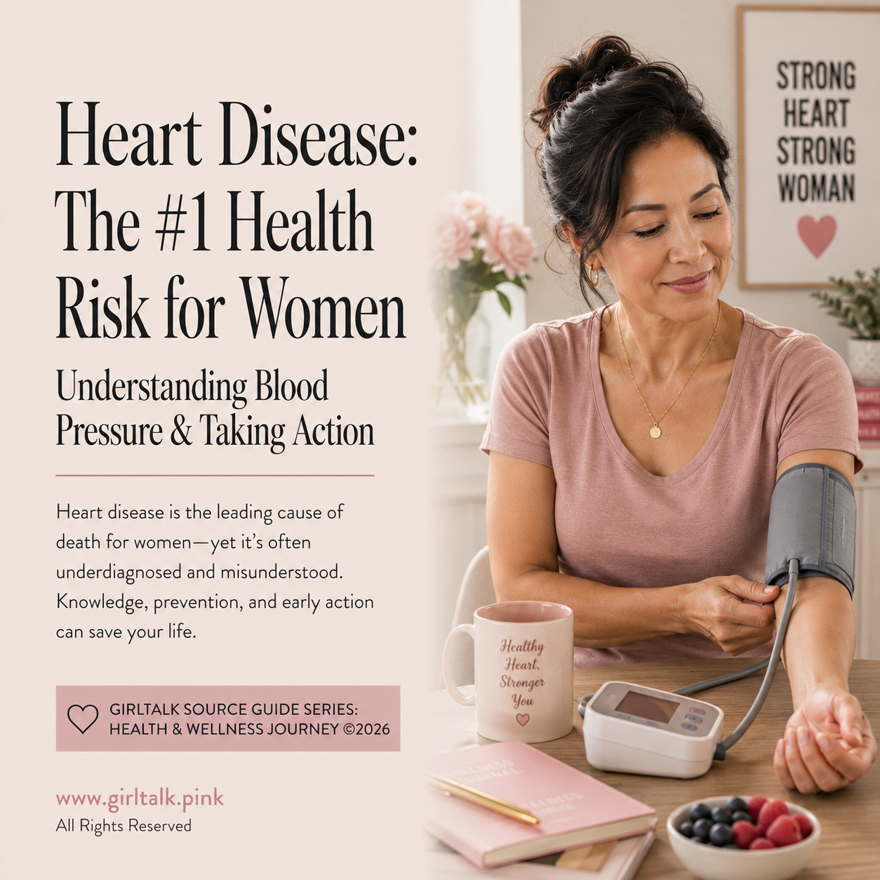 Heart Disease & Women’s Health — a Girltalk guide to understanding blood pressure, heart-health risk factors, prevention, screening, and taking early action to protect cardiovascular health