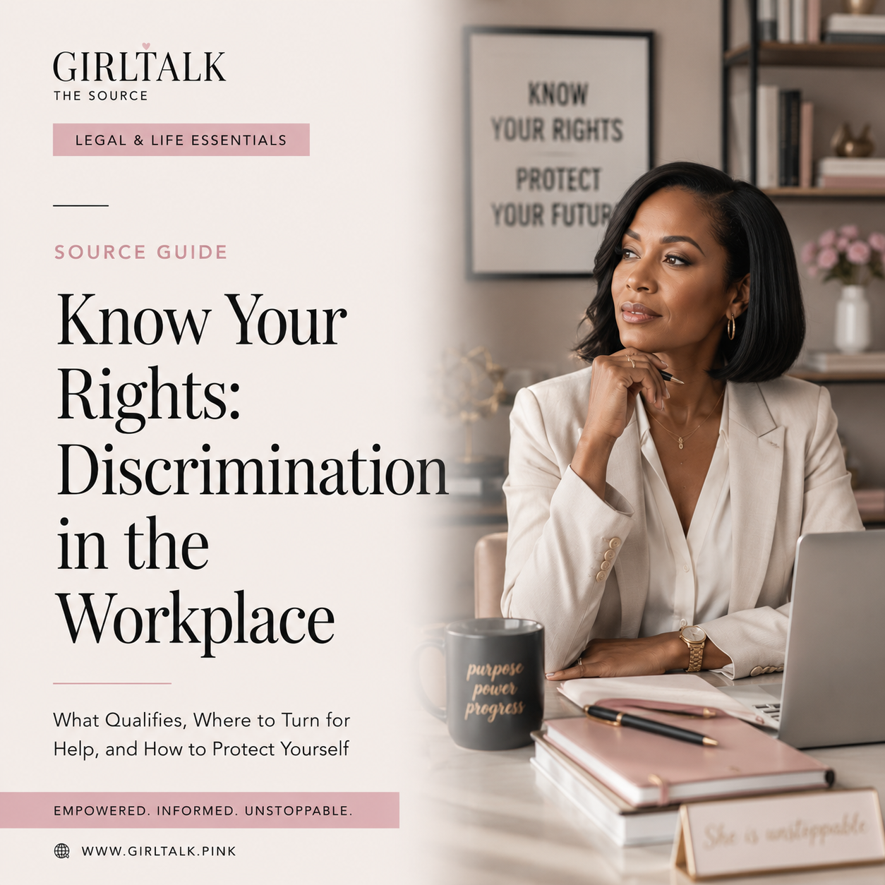 Know Your Rights: Discrimination in the Workplace — a guide to understanding workplace discrimination, recognizing what may qualify, knowing where to seek help, and protecting your rights