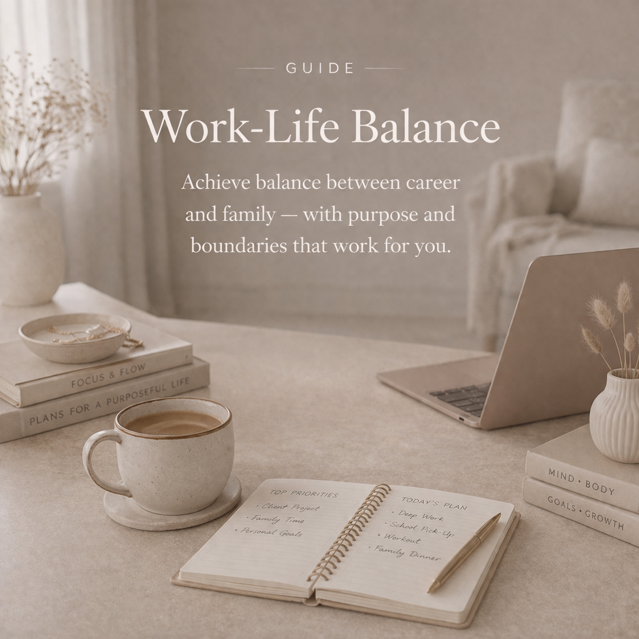 Work-Life Balance — a practical guide to balancing career and family with clear priorities, purposeful planning, and healthy boundaries that support your well-being