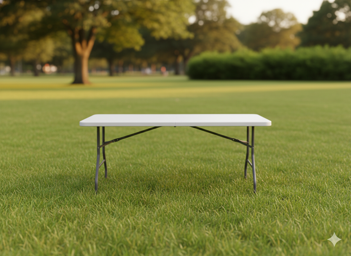 White 6ft folding table rental in White 6ft folding table rental in Washington, MI by Velvet Party Rentals. Perfect for backyard shington, MI by Velvet Party Rentals. Perfect for backyard graduations, park picnics, and outdoor birthday party setups