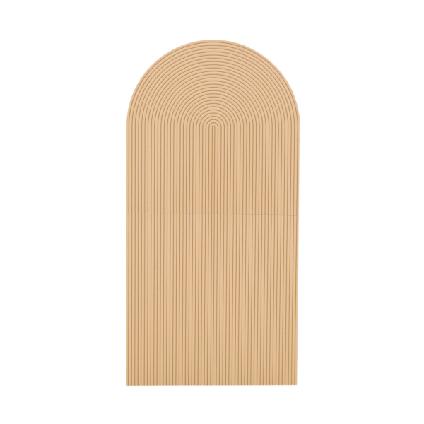 Modern ripple backdrop rental in Washington, MI by Velvet Party Rentals. Trendy wavy arched wall for wedding ceremonies, photo booths, and birthday dessert tables.