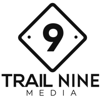 Trail Nine Media logo with a black and white design, featuring a stylized number nine inside a diamond shape.