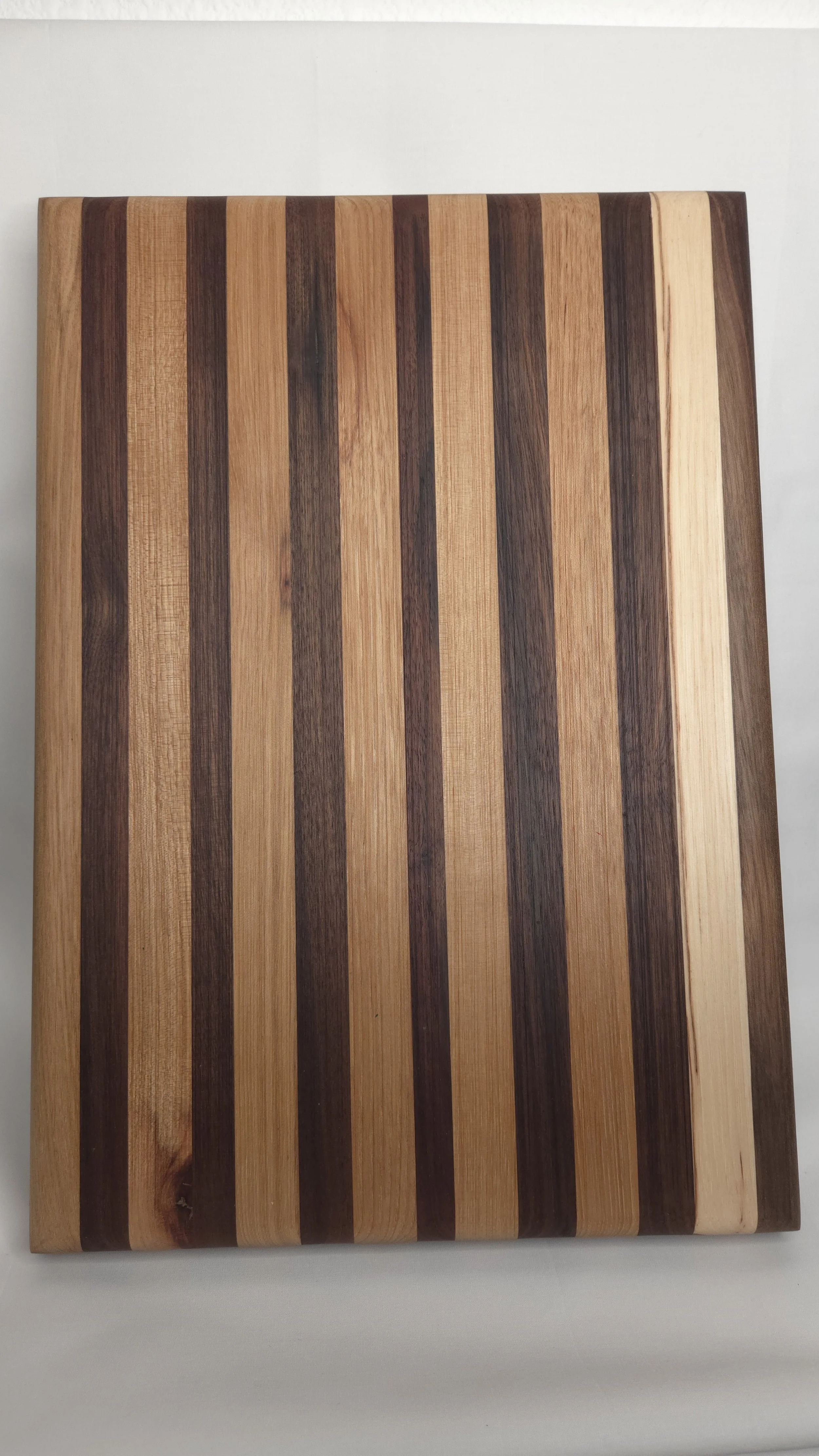 Hickory and Walnut strip cutting board