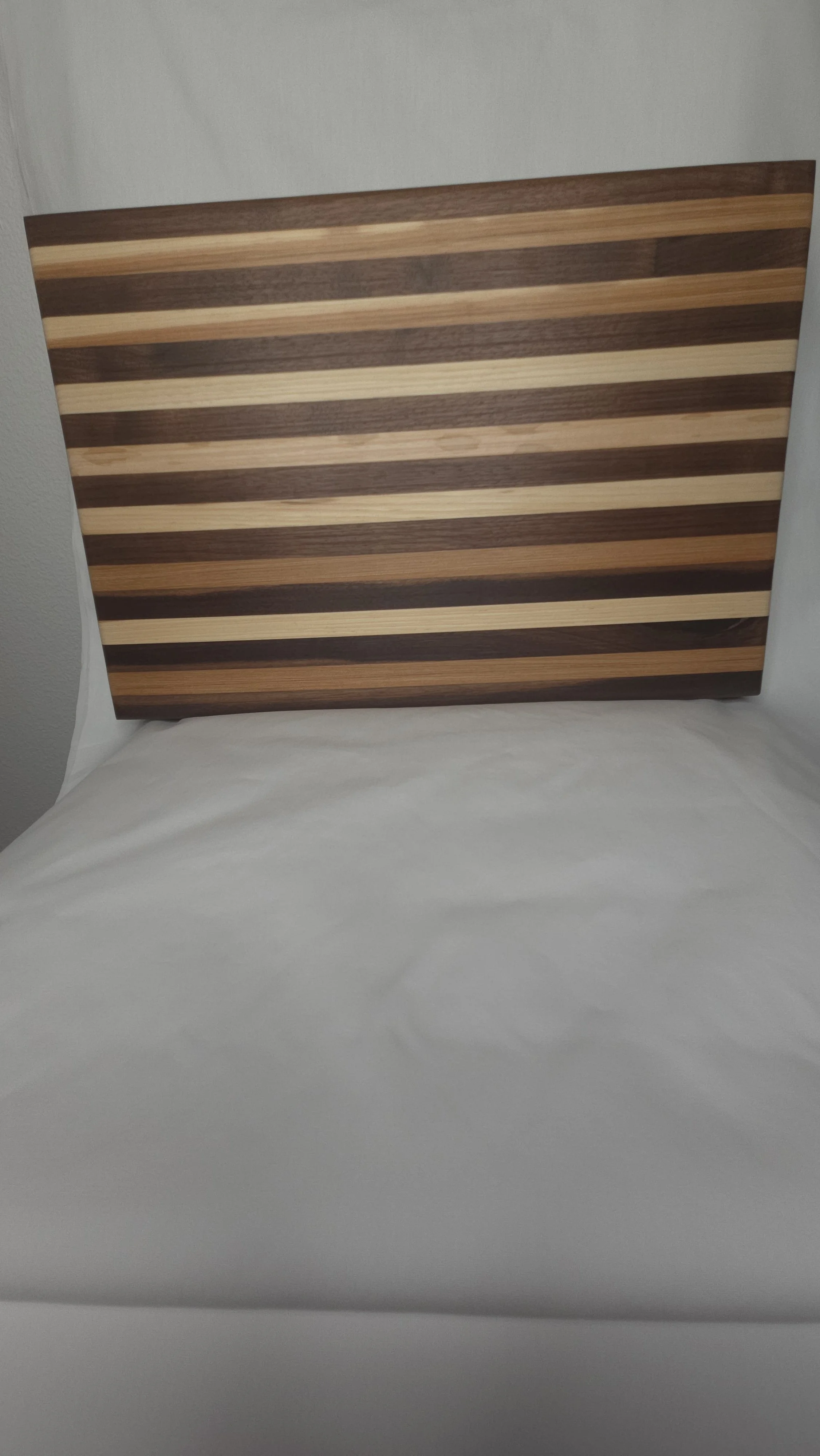 Edge grain Walnut and Hickory cutting board