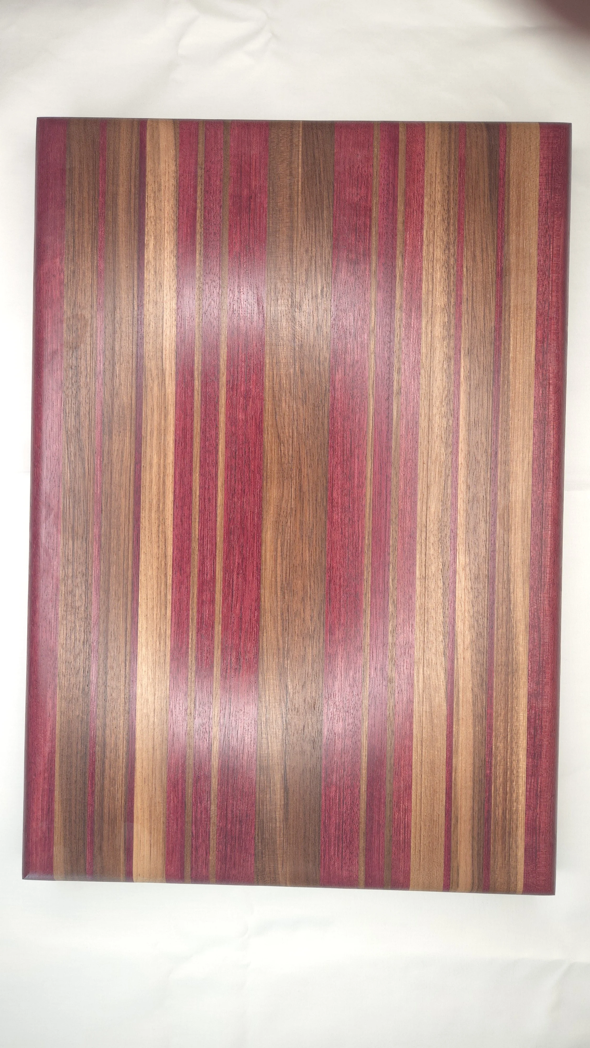 Walnut and Purple Heart strip cutting board