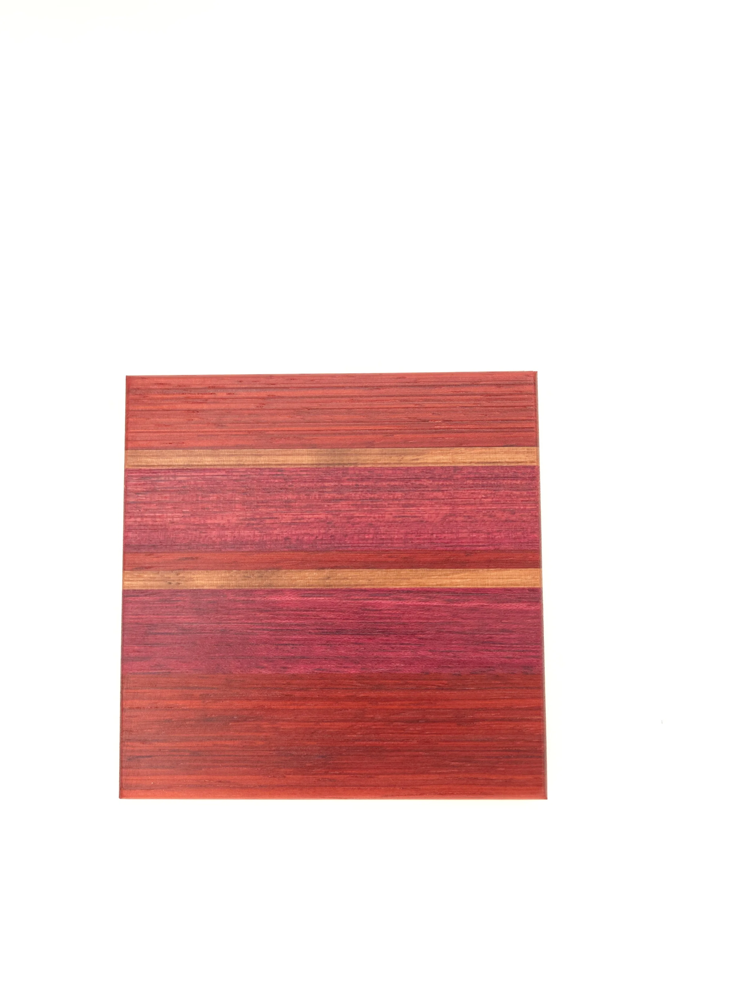 Padauk with Walnut and Purple Heart coasters