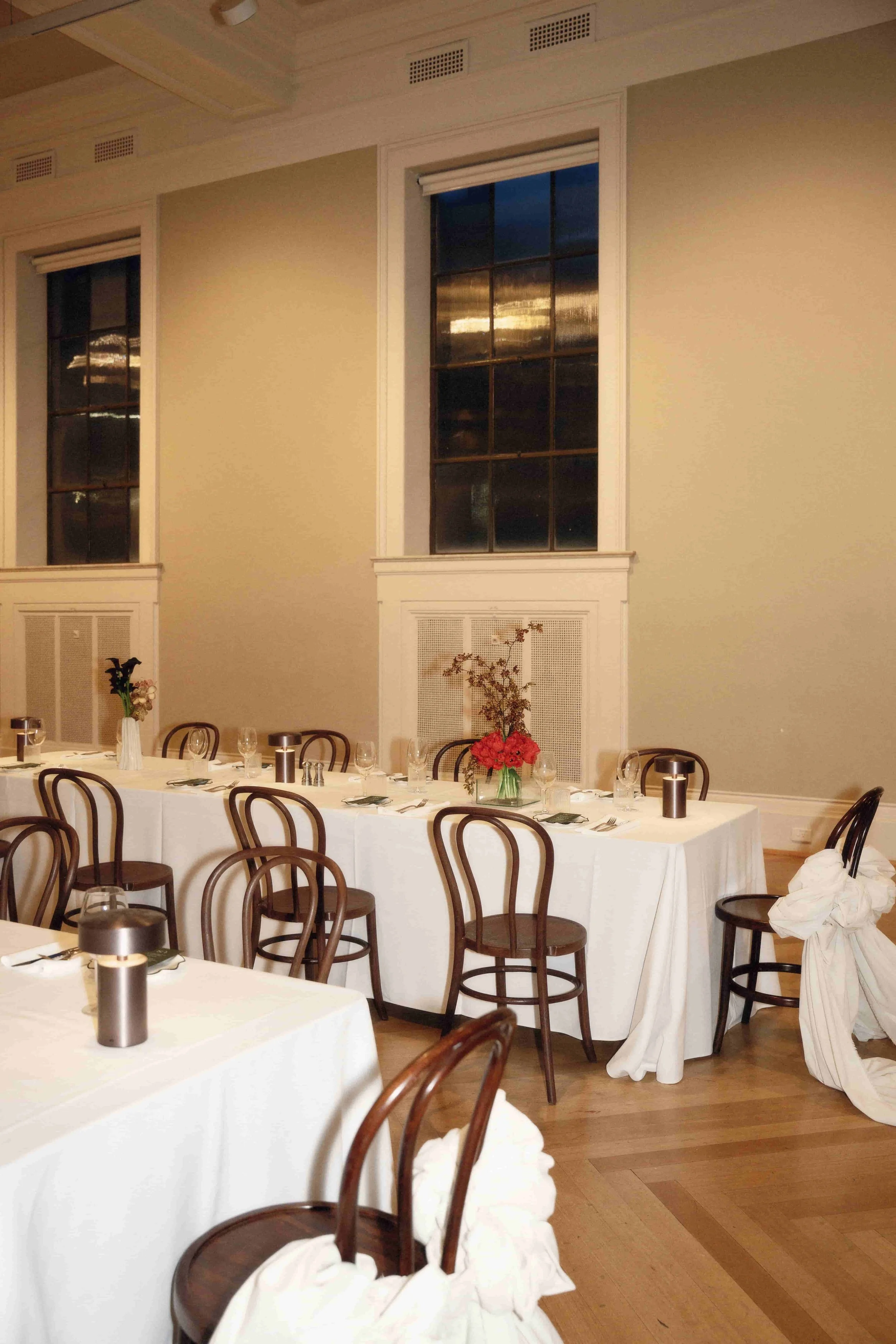 Bentwood chairs at Melbourne Town Hall 