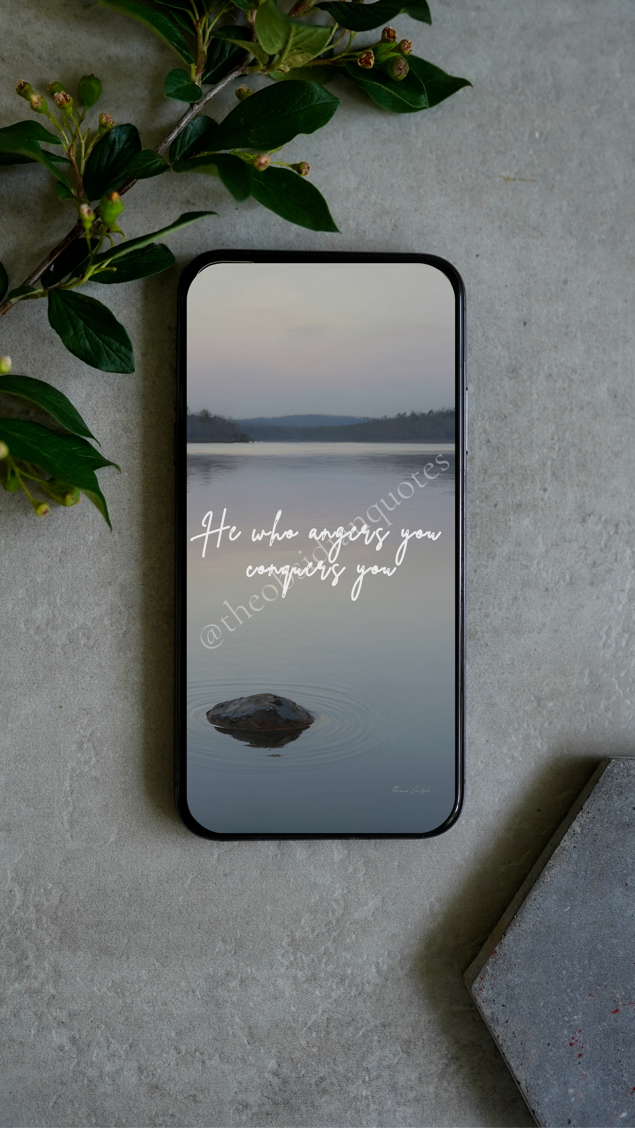 He Who Angers You — Stoic Phone Wallpaper