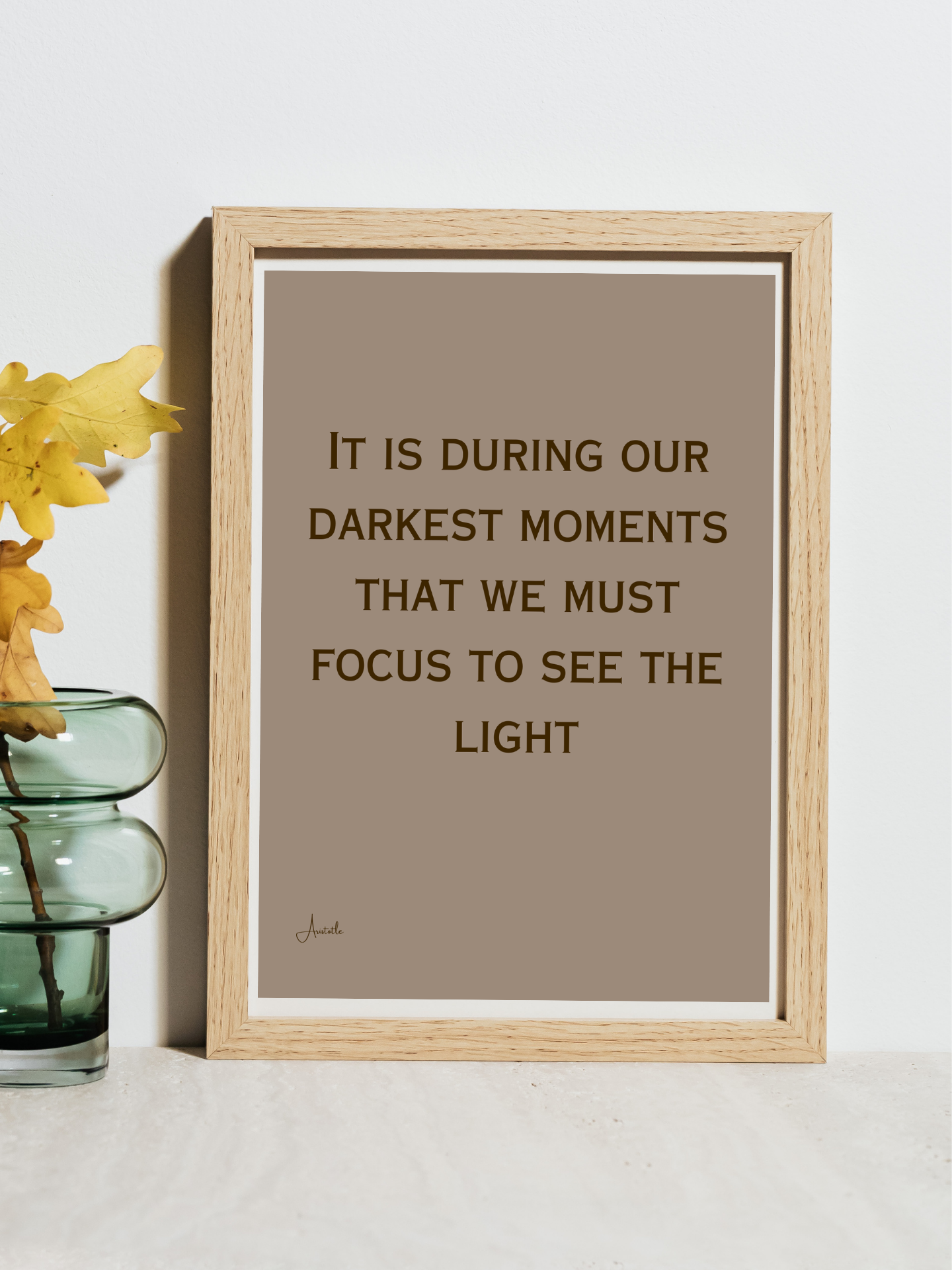 It Is During Our Darkest Moments That We Must Focus to See the Light