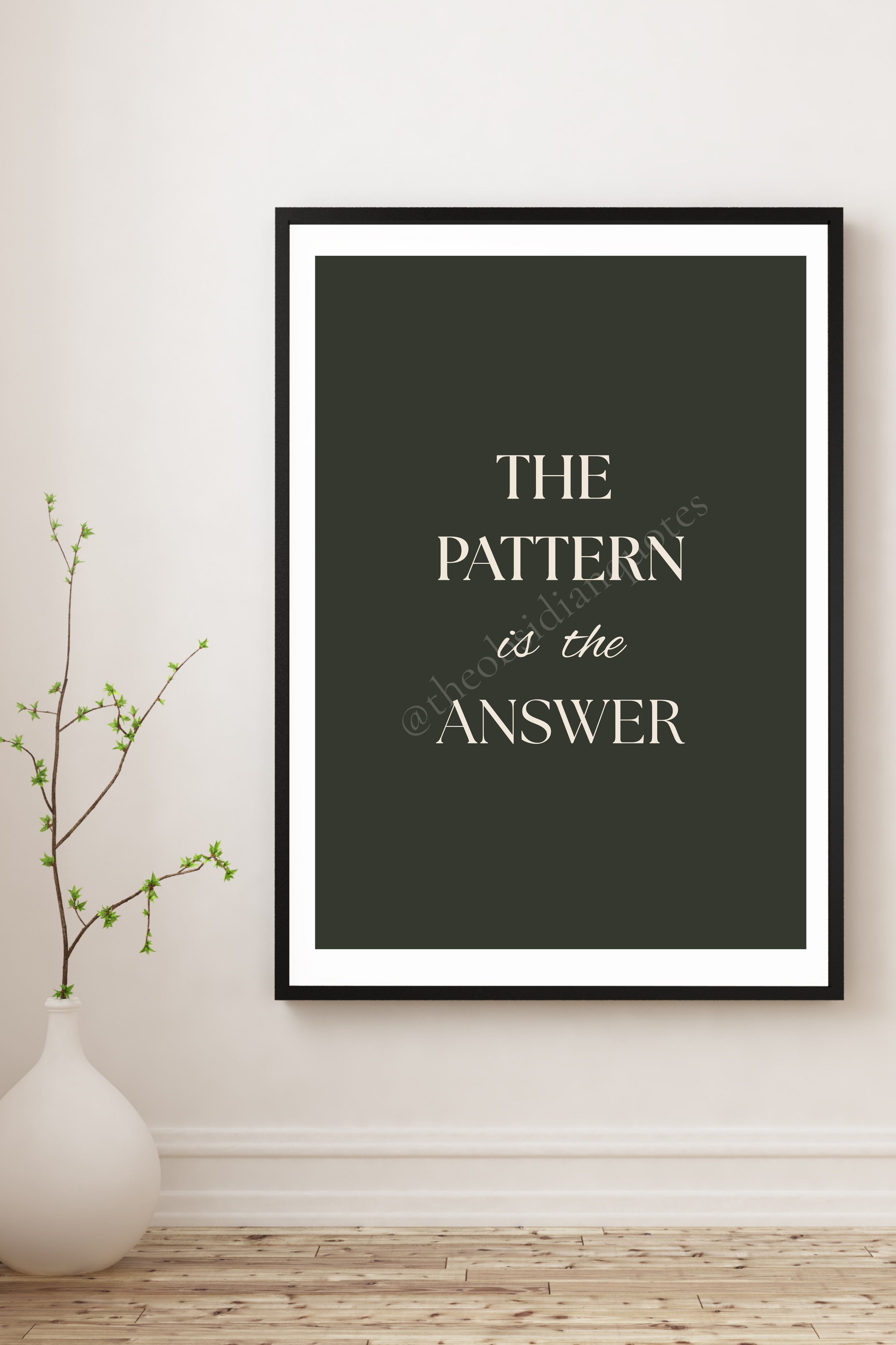 The Pattern is the Answer — Self Awareness Wall Print