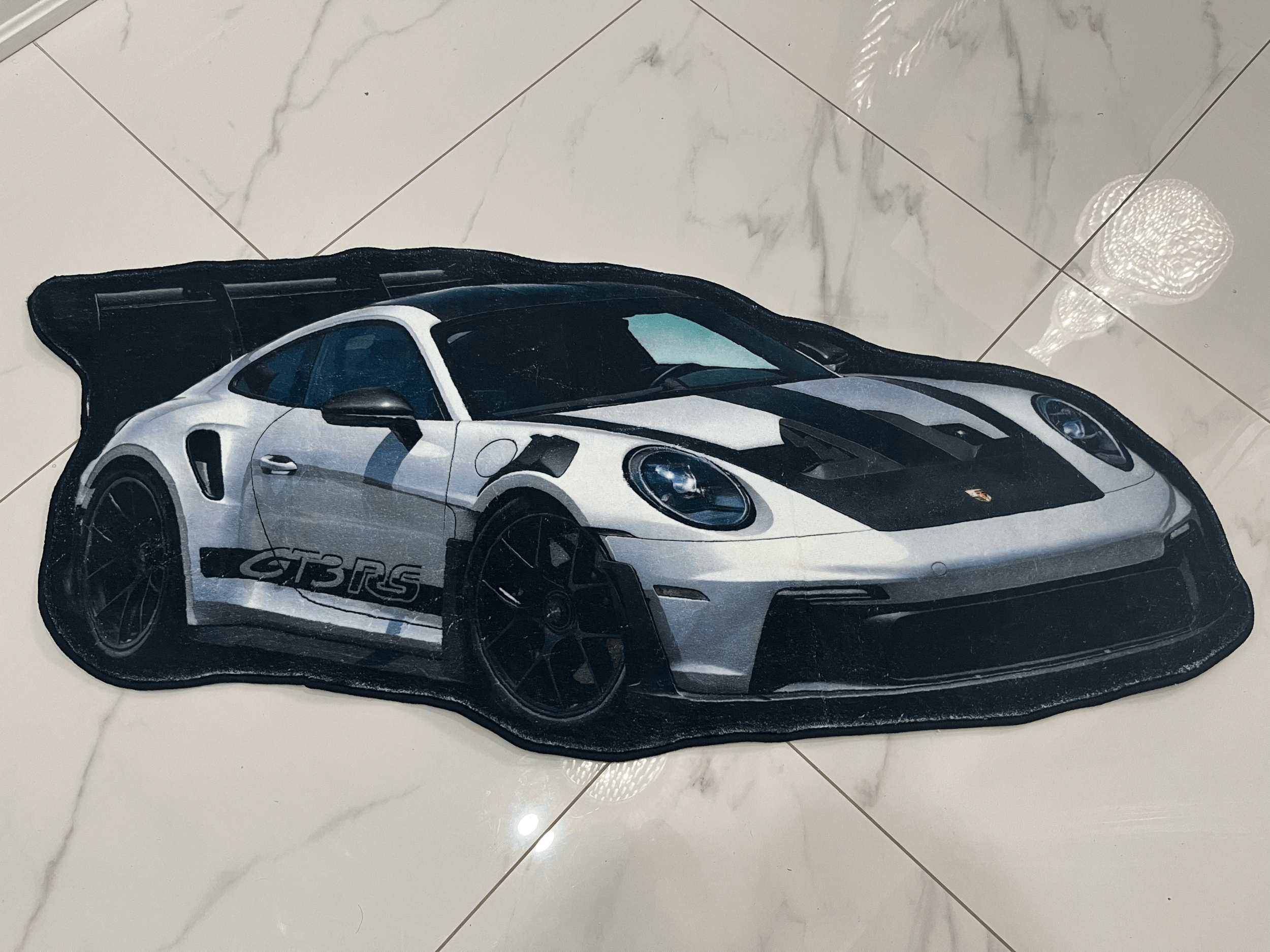 Silver GT3 RS | Shaped rug