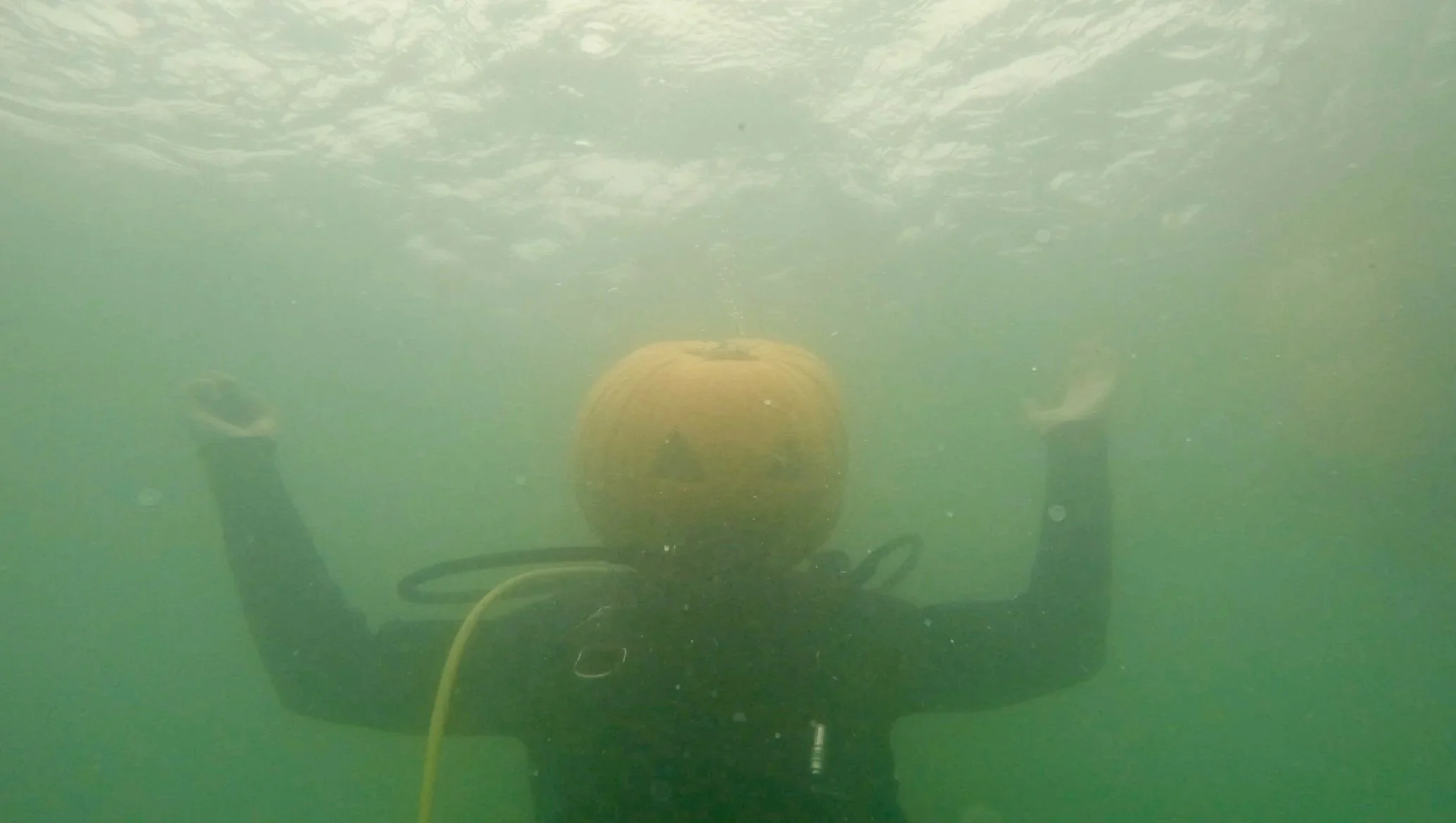Underwater Pumpkin Carving