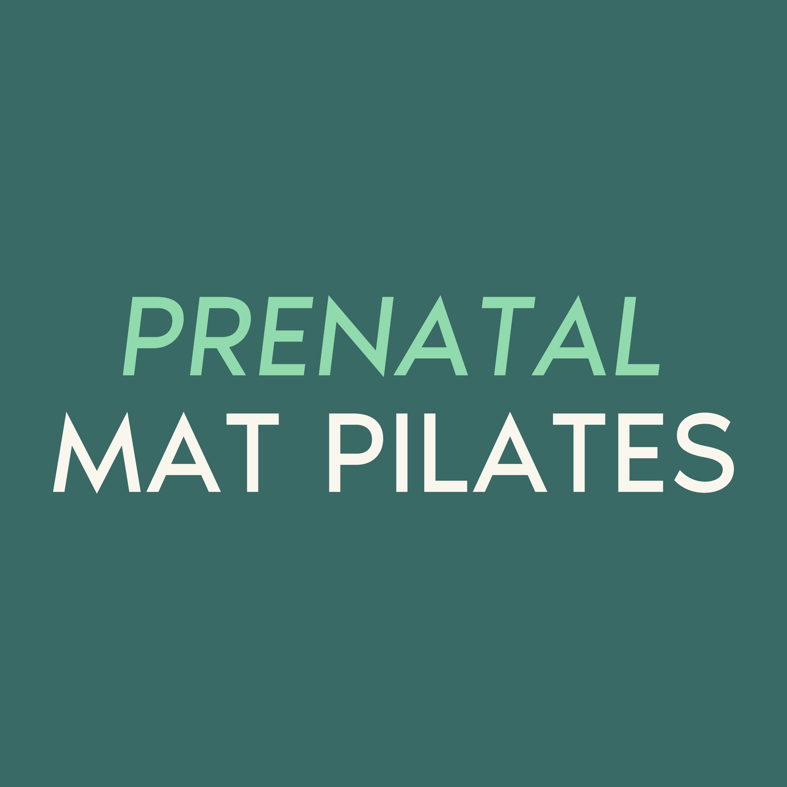 4 week prenatal MAT PILATES (AUGUST)