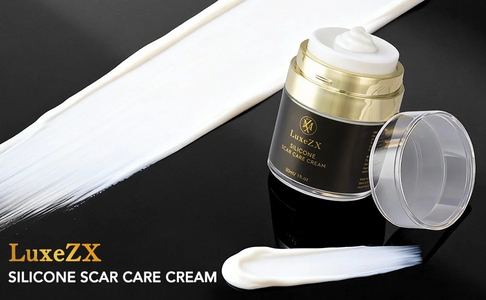 LuxeZX Silicone Scar Care Cream premium treatment for scars and skin repair