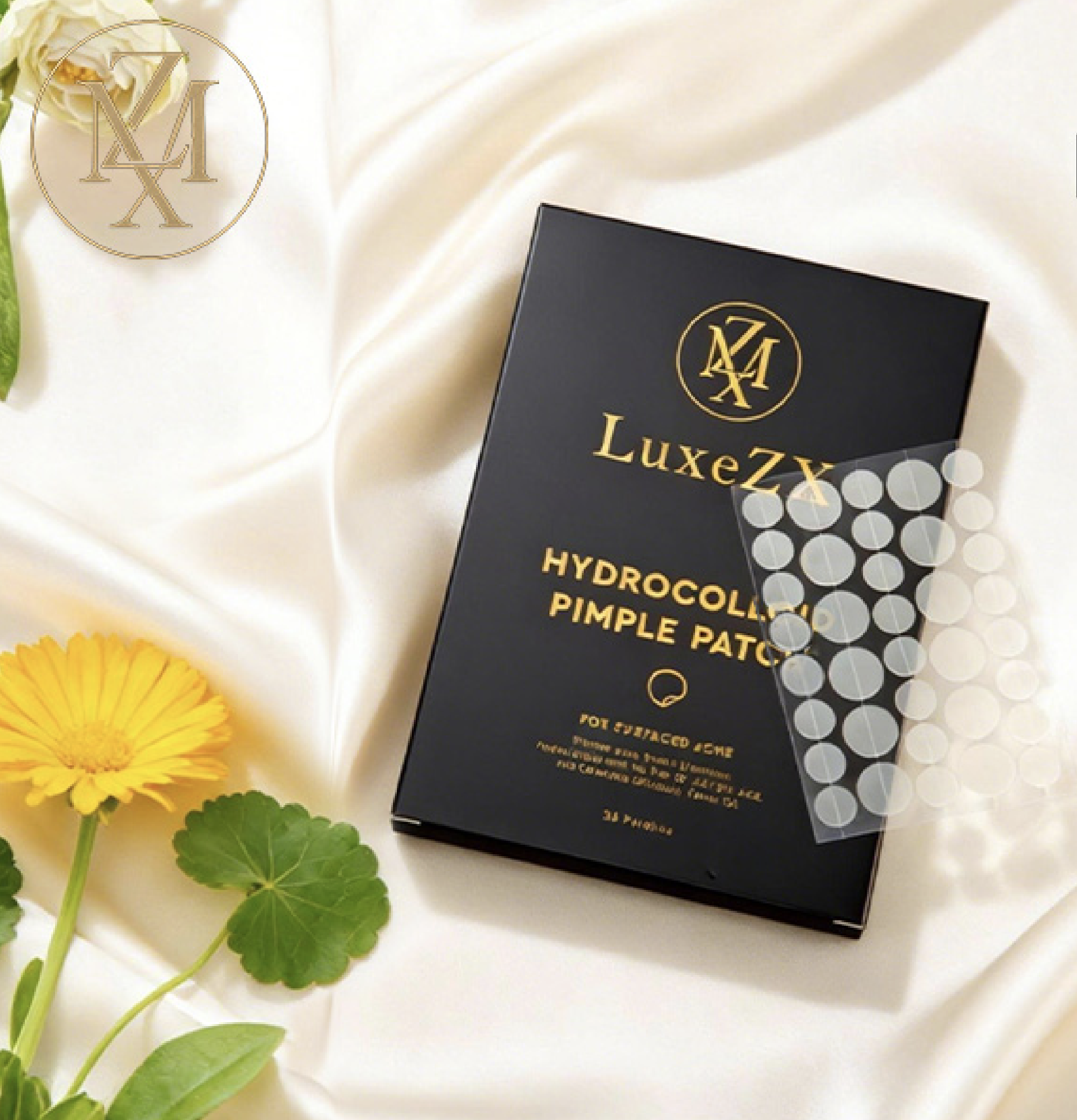 LuxeZX Hydrocolloid Pimple Patches for acne treatment – invisible spot patches for clearer skin