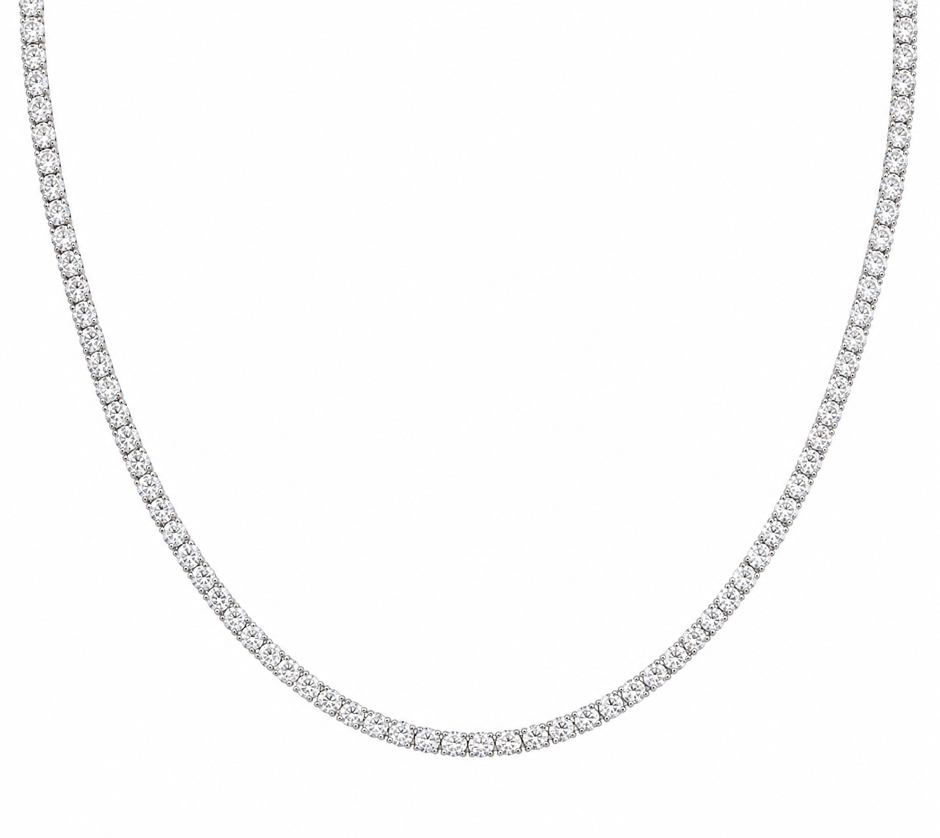 9.2 Ct  Sterling Silver Tennis Necklace
