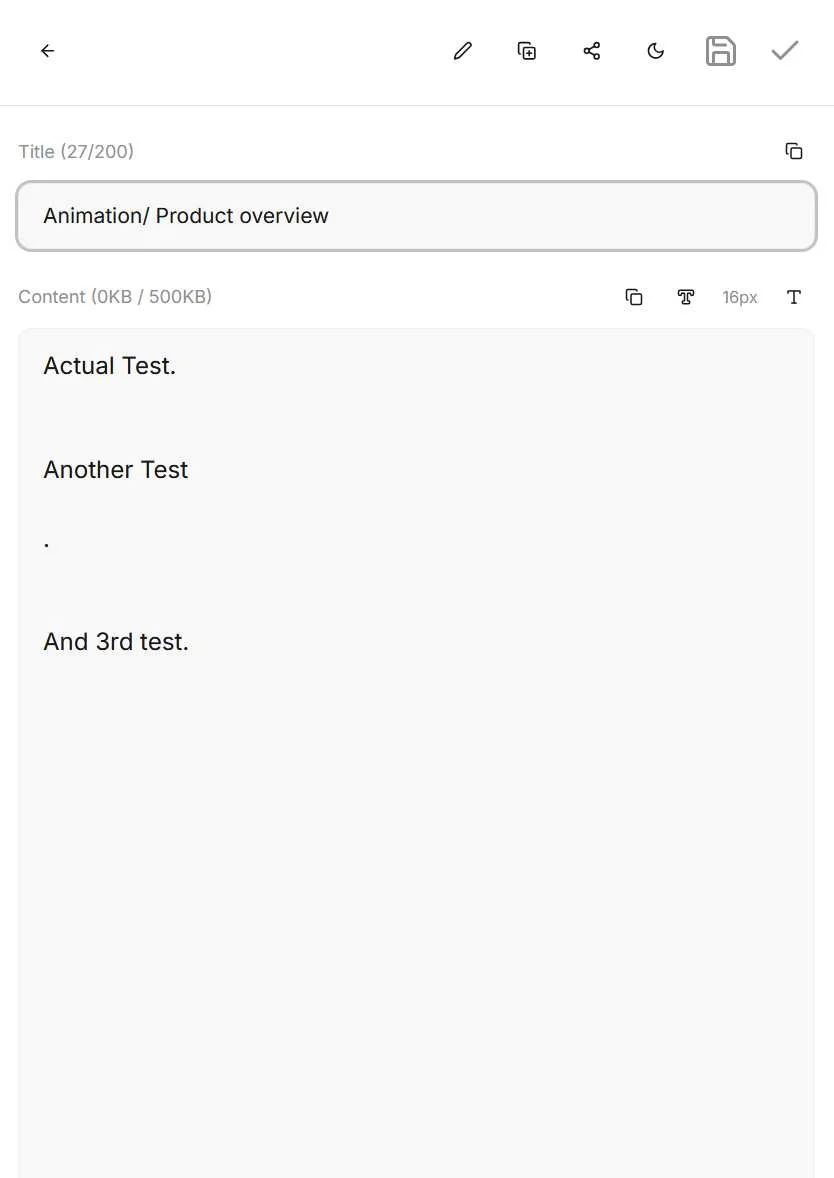 Simple Hidden Note App