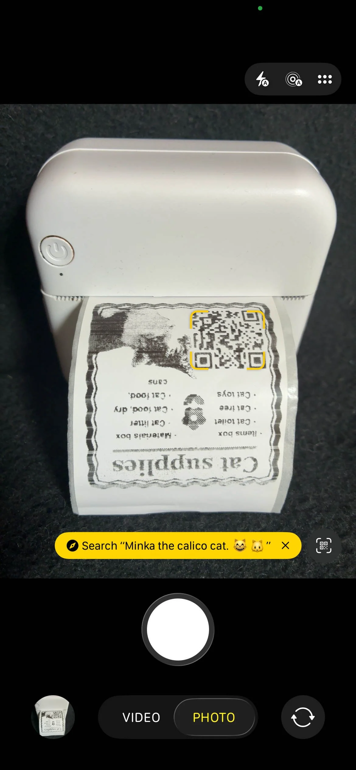 Printed sticker Label.