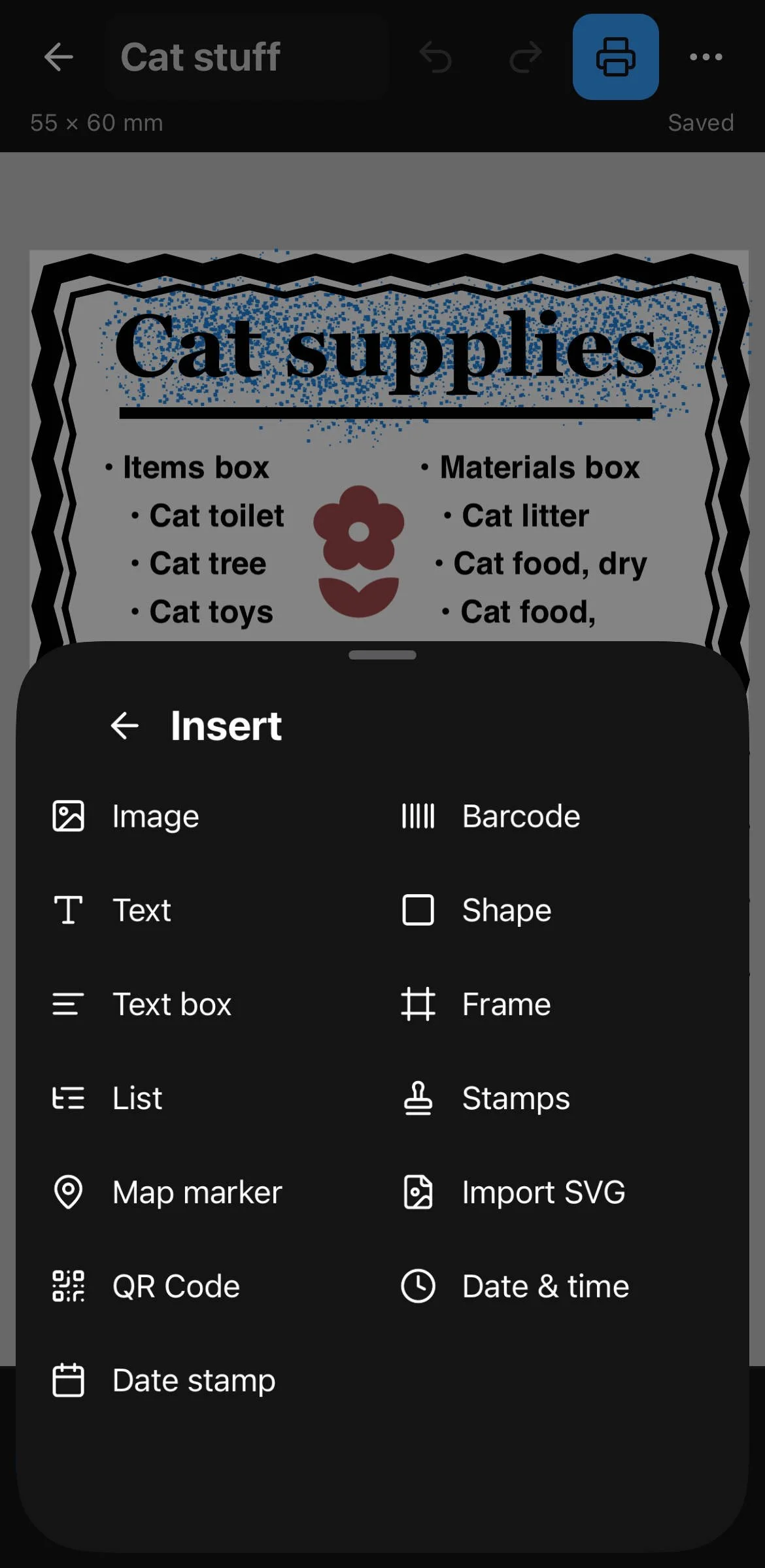 Label maker tools choice.