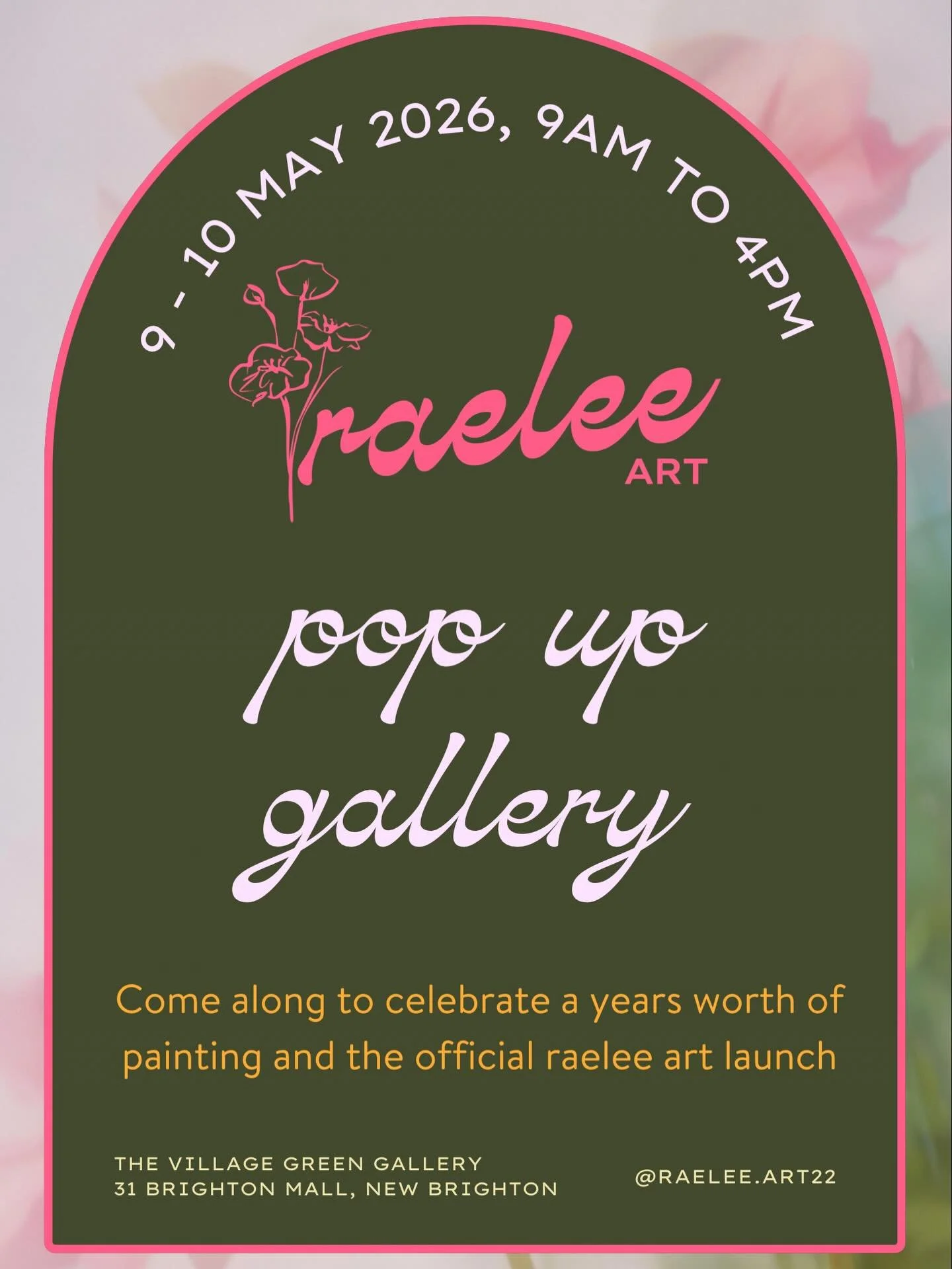 So super excited to announce that I will be showcasing my art at @villagegreennewbrighton as well as launching my website next month! 🌸 Come along to get your hands on some prints.

Details in the poster above and some extra treats still to come so 