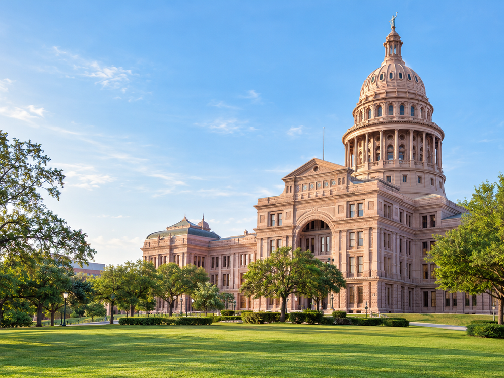 Texas State Capitol and landscaped grounds