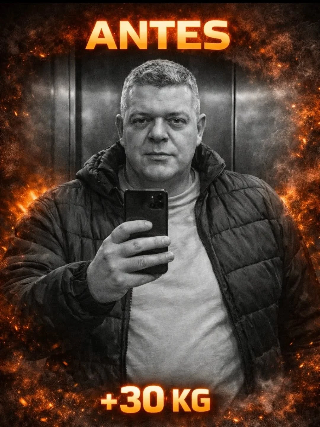 Hace unos a&ntilde;os esta era mi realidad.

Pesaba m&aacute;s de 30 kg m&aacute;s.
No entrenaba.
No cuidaba lo que com&iacute;a.
No ten&iacute;a disciplina.

Ese fue mi punto de partida.

El cambio no empez&oacute; con motivaci&oacute;n.
Empez&oacut