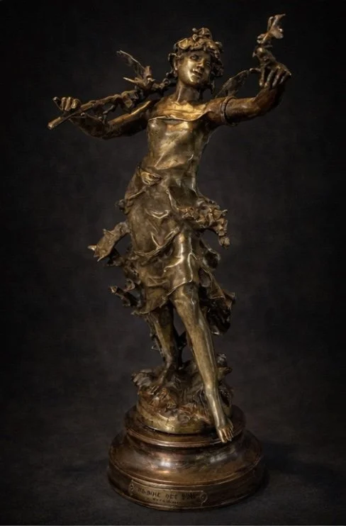 Nymphe des Bois - French Art Nouveau Bronze by L. Moreau