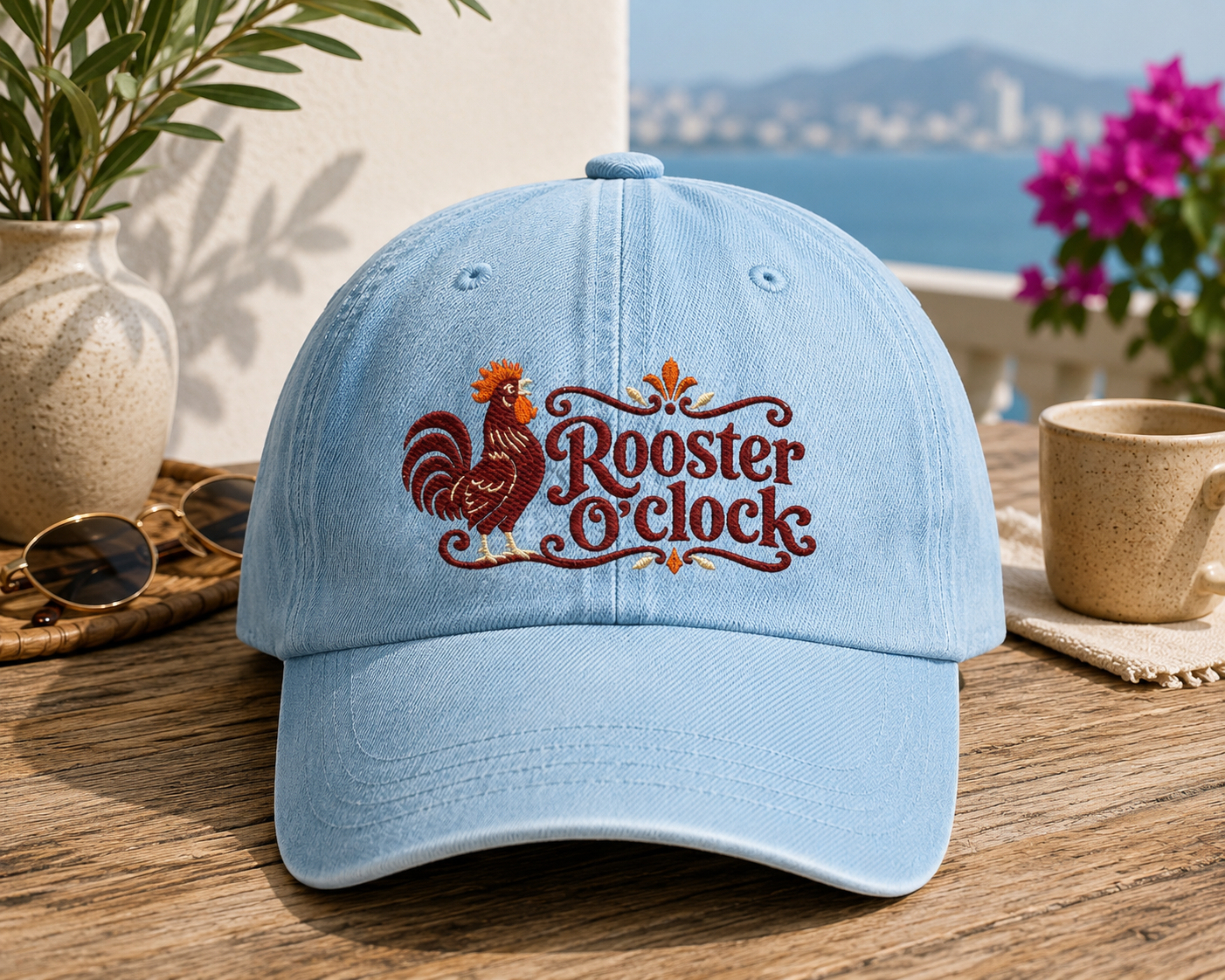 Rooster o'clock Embroidered Hat | Vietnam Inspired Cap