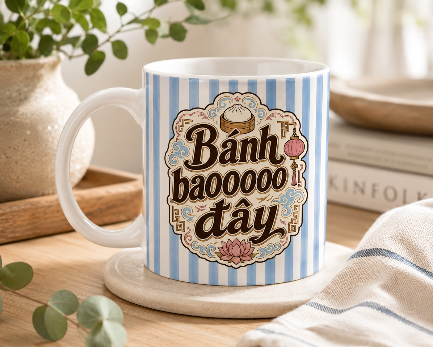 Bánh Baoooo Đây Mug | Vietnamese Steamed Bun Ceramic Coffee Cup