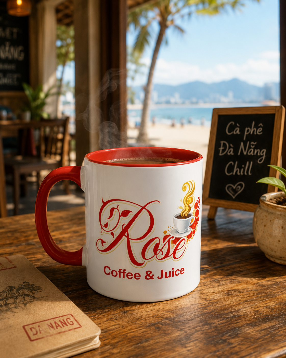 Rose Coffee Mug | Tuong’s Da Nang Vietnam Café