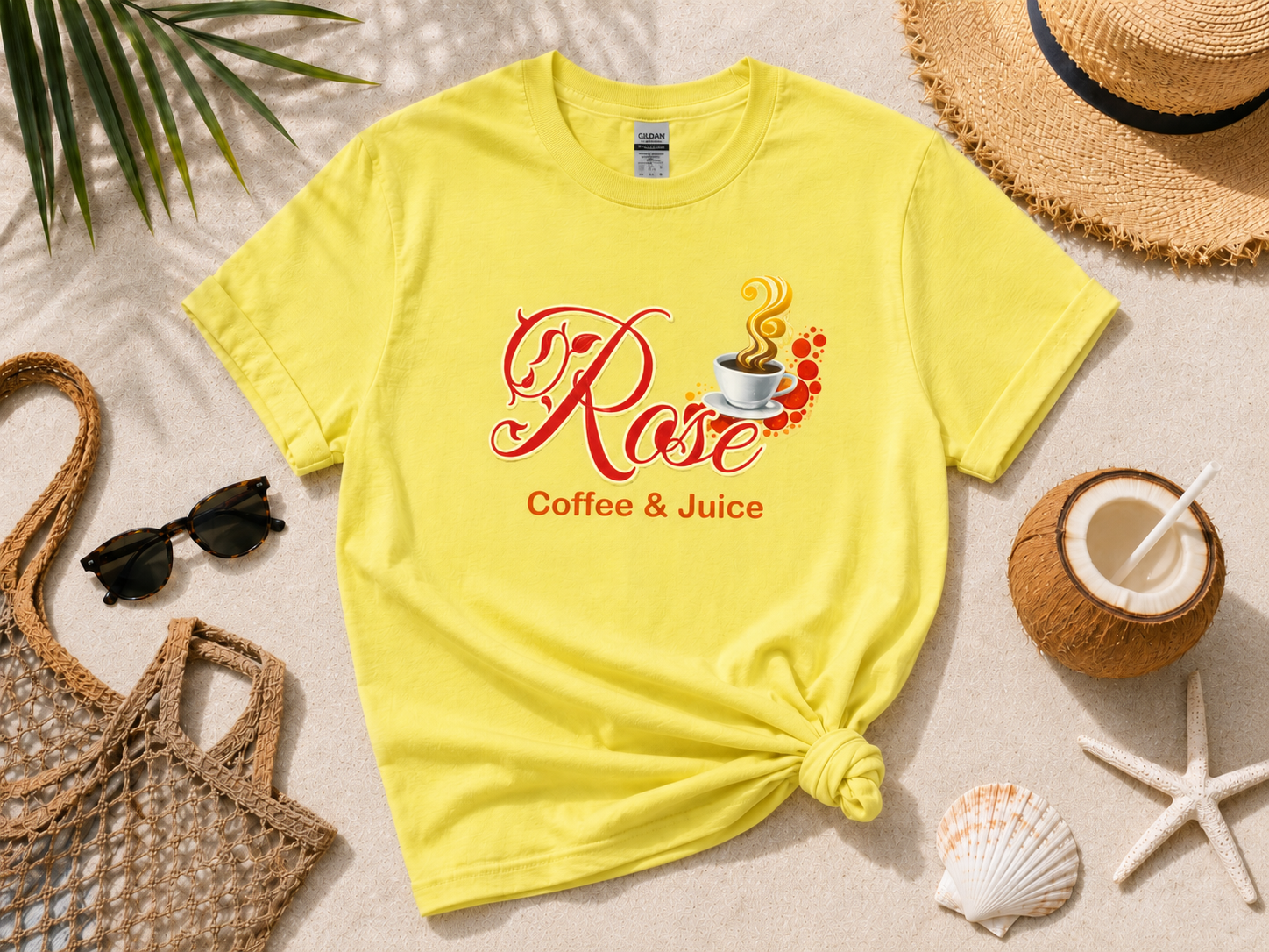Rose Coffee & Juice T-Shirt | Tuong's Coffee Tee