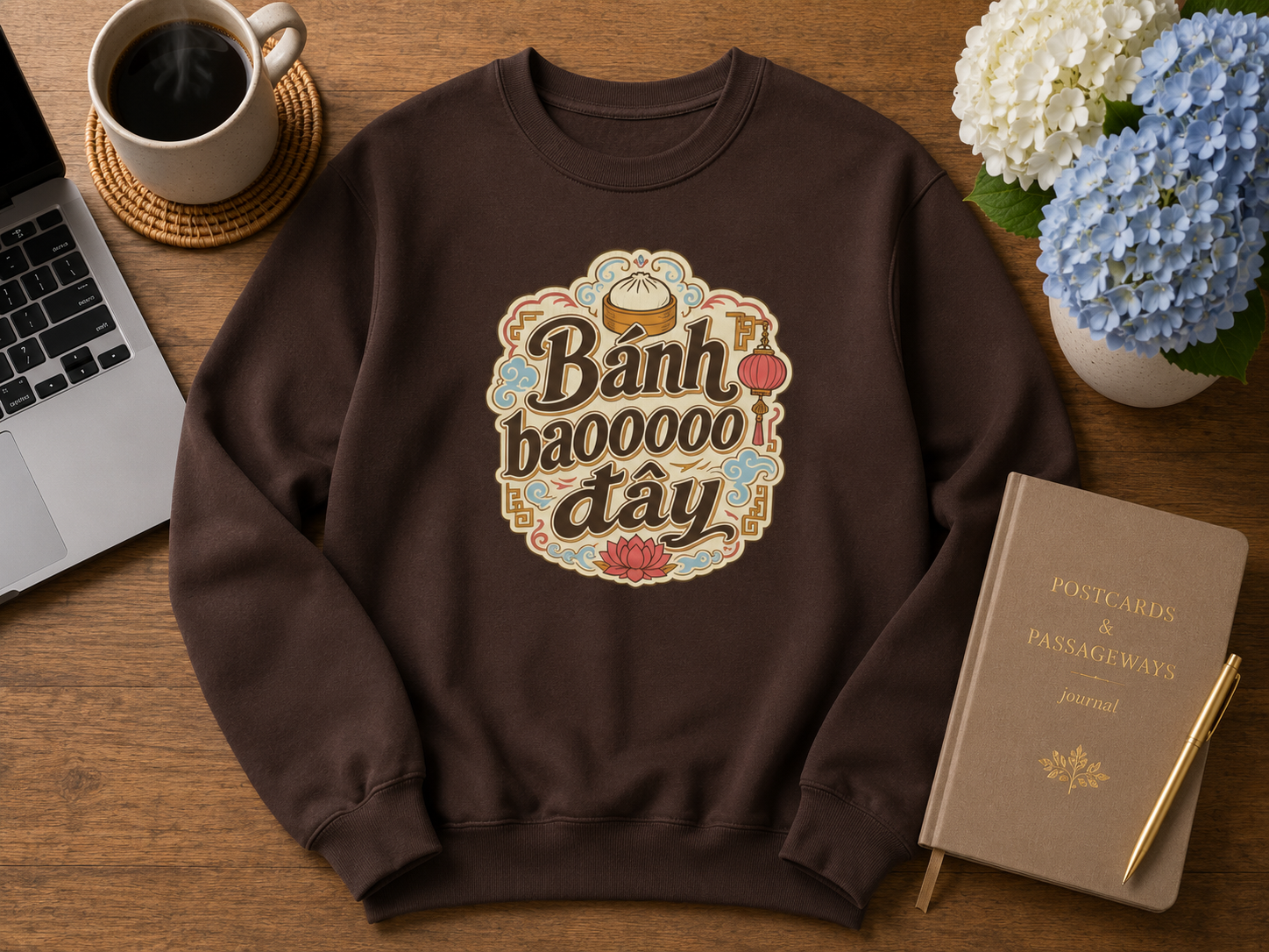 Bánh Baoooo Đây Crewneck Sweatshirt | Vietnamese Street Food