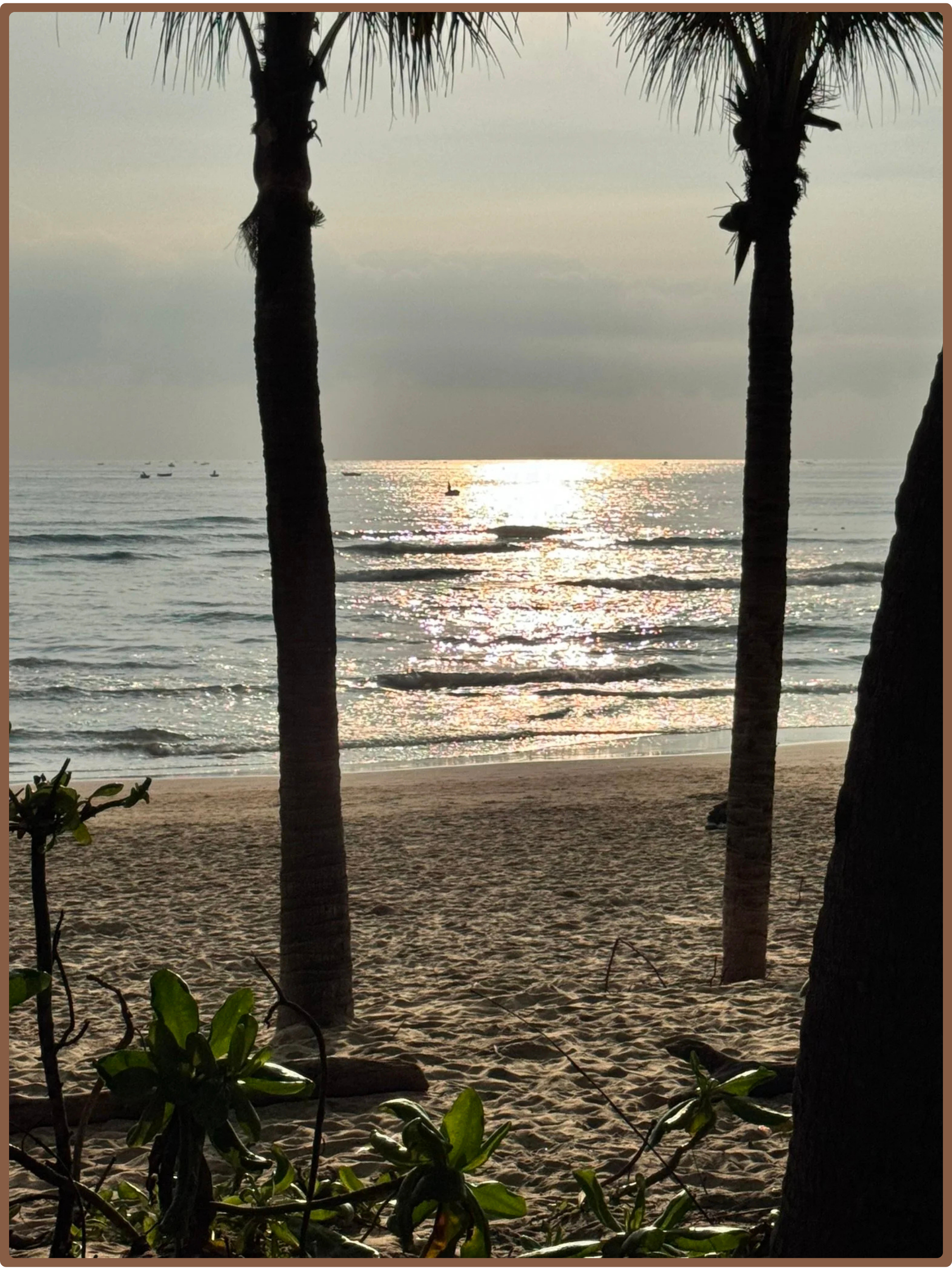 Da Nang beach as sunrise