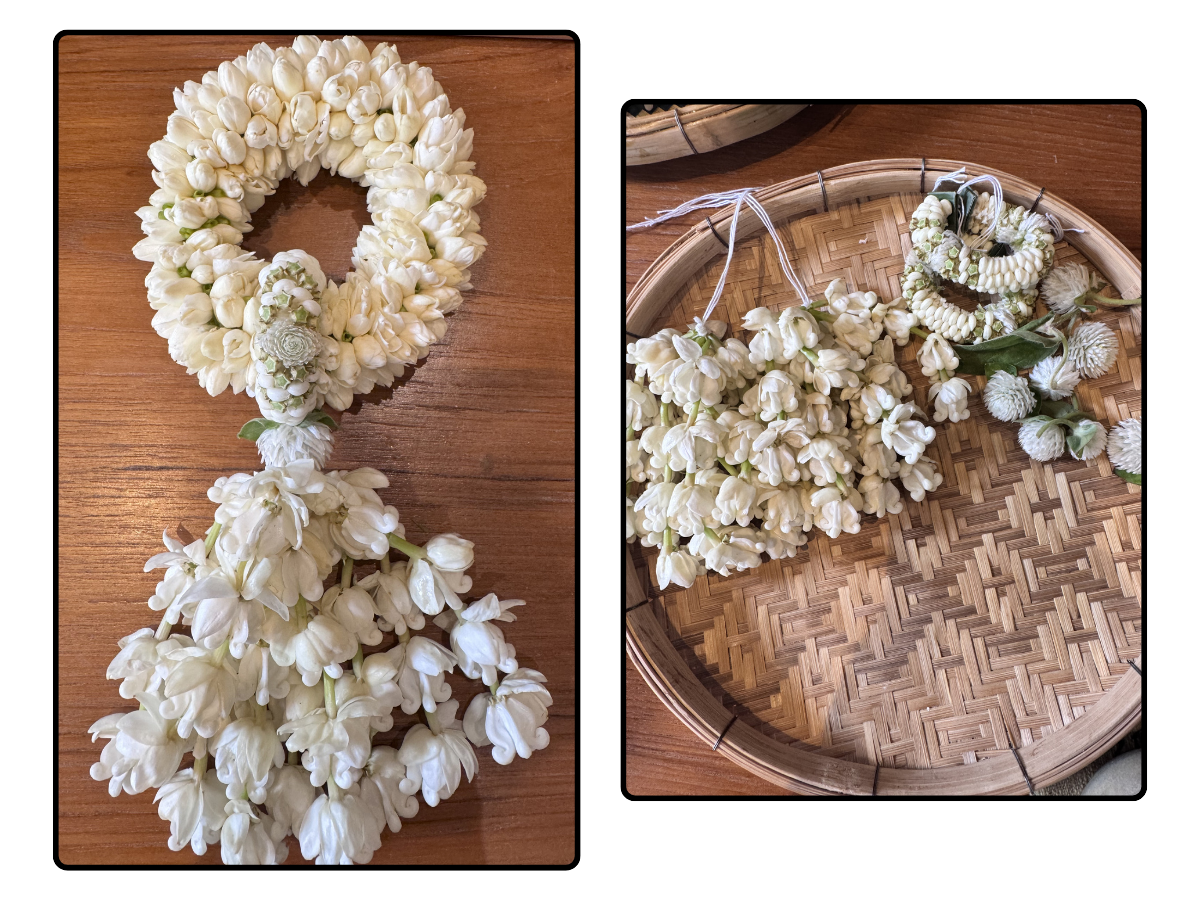 White Floral Garland