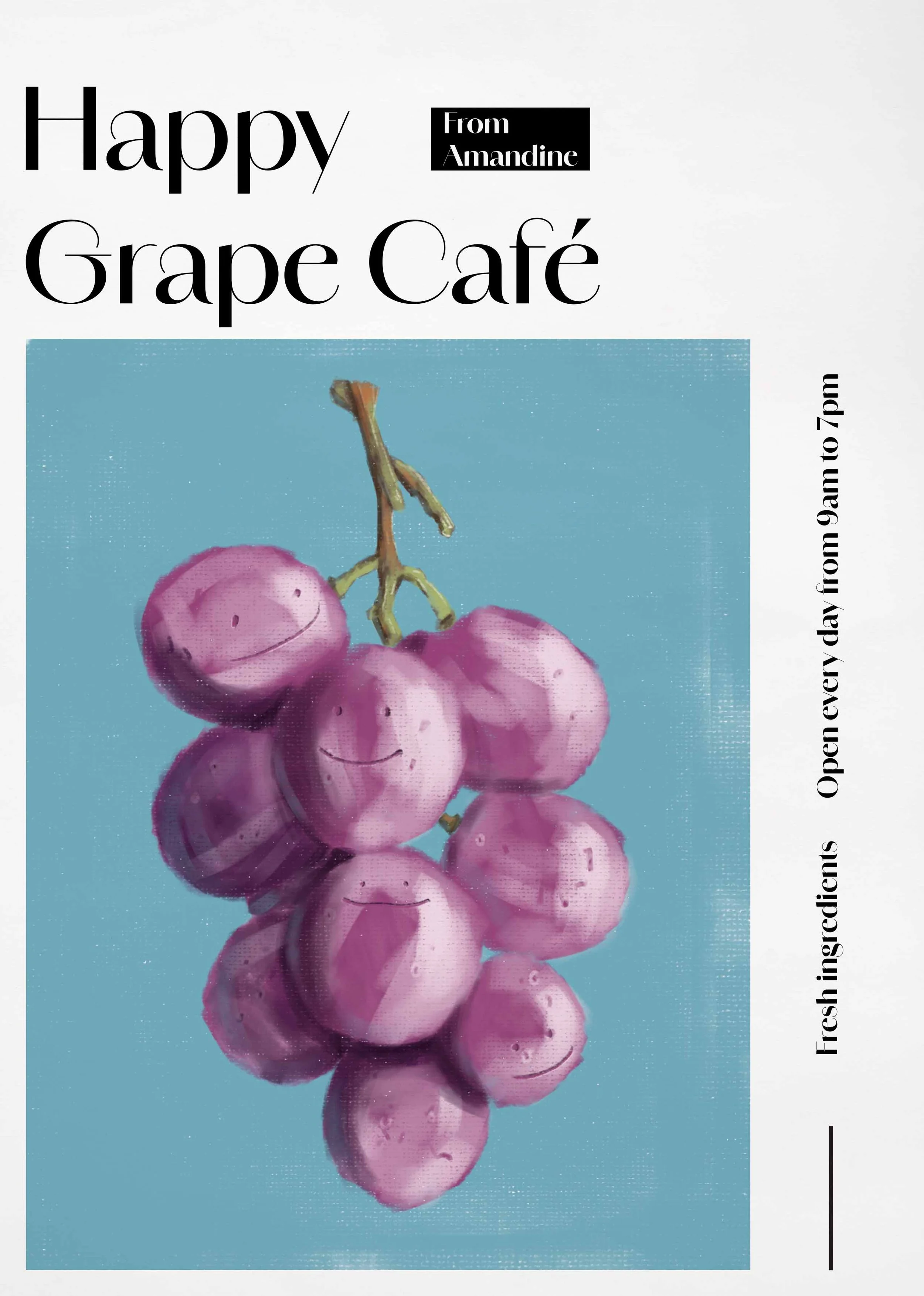 Menu Design - Happy Grape Café