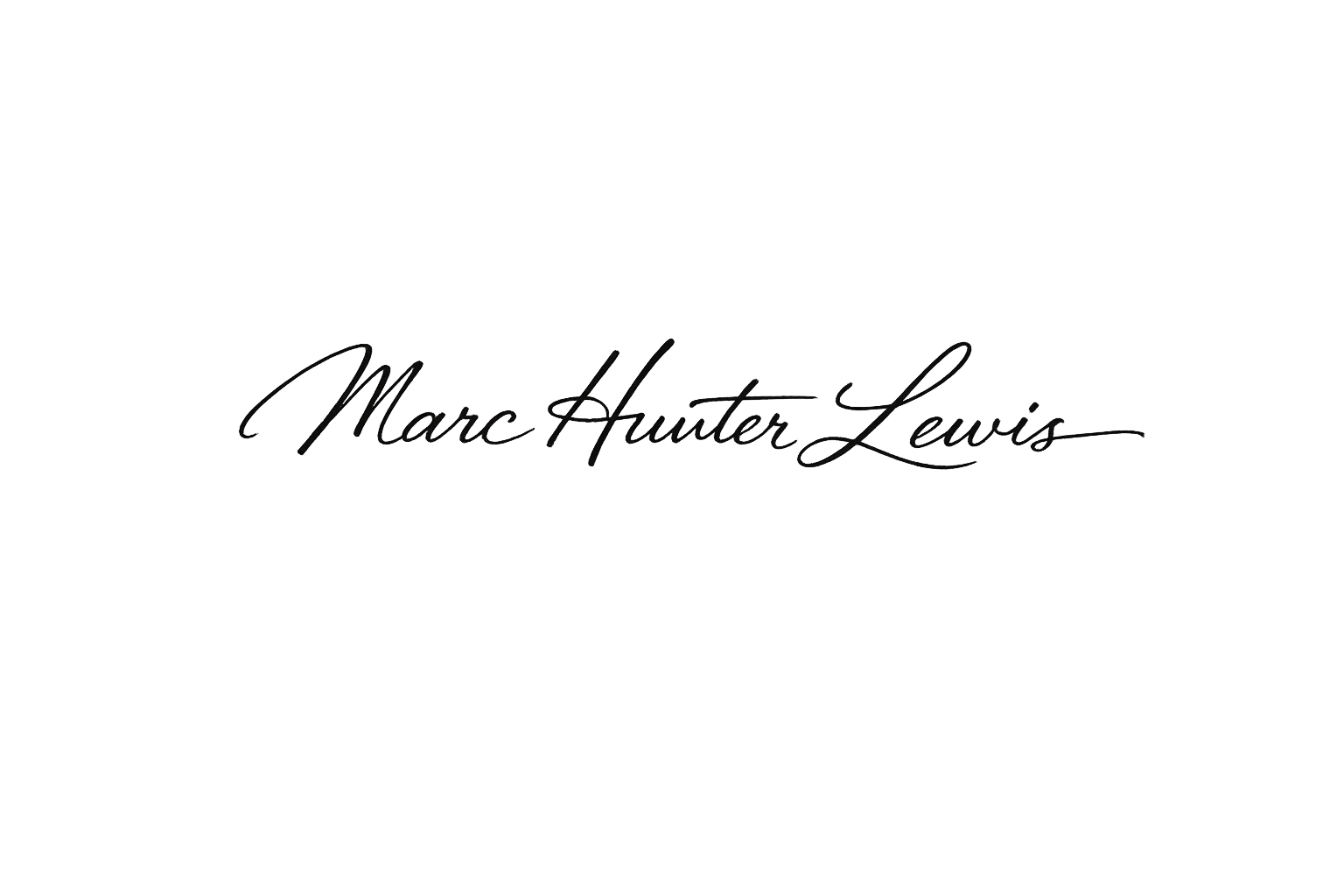 The text 'Marc Hunter Lewis' written in elegant cursive font.