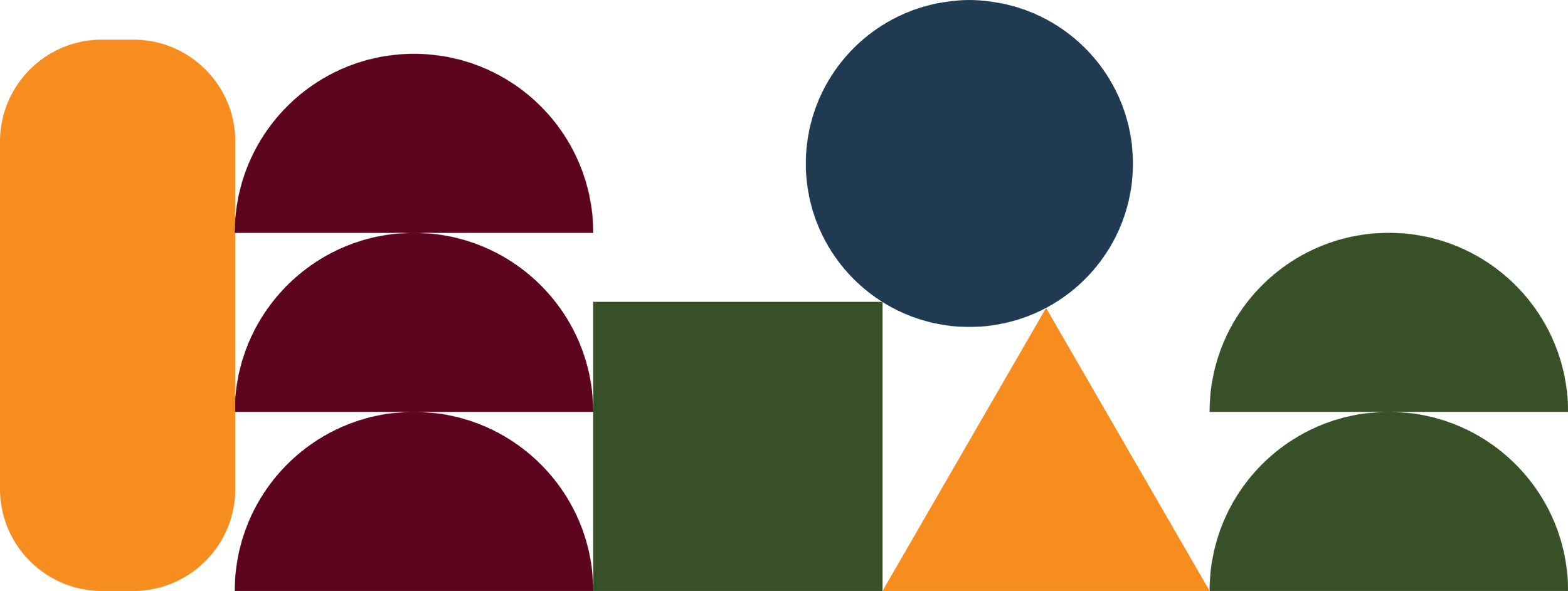 Richly coloured shapes representing emotional journeys and life paths