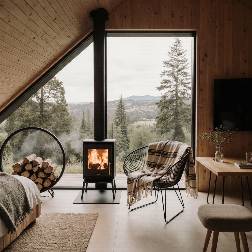 Wood burning stove using kiln dried firewood Ireland Dublin Kildare