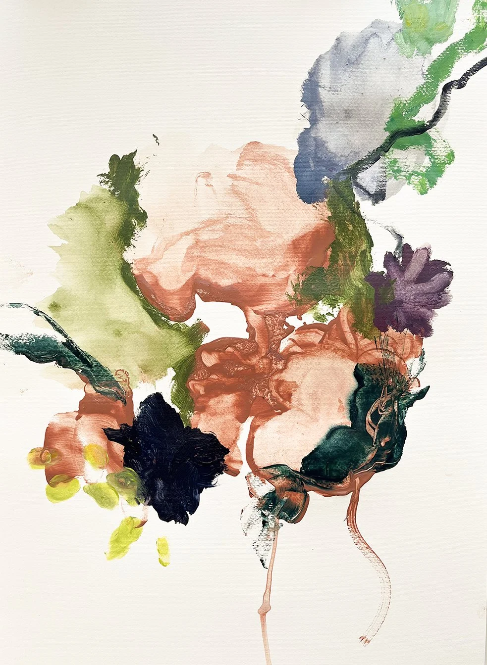 Floral 2, Acrylic on Paper, 500mm x 700mm
