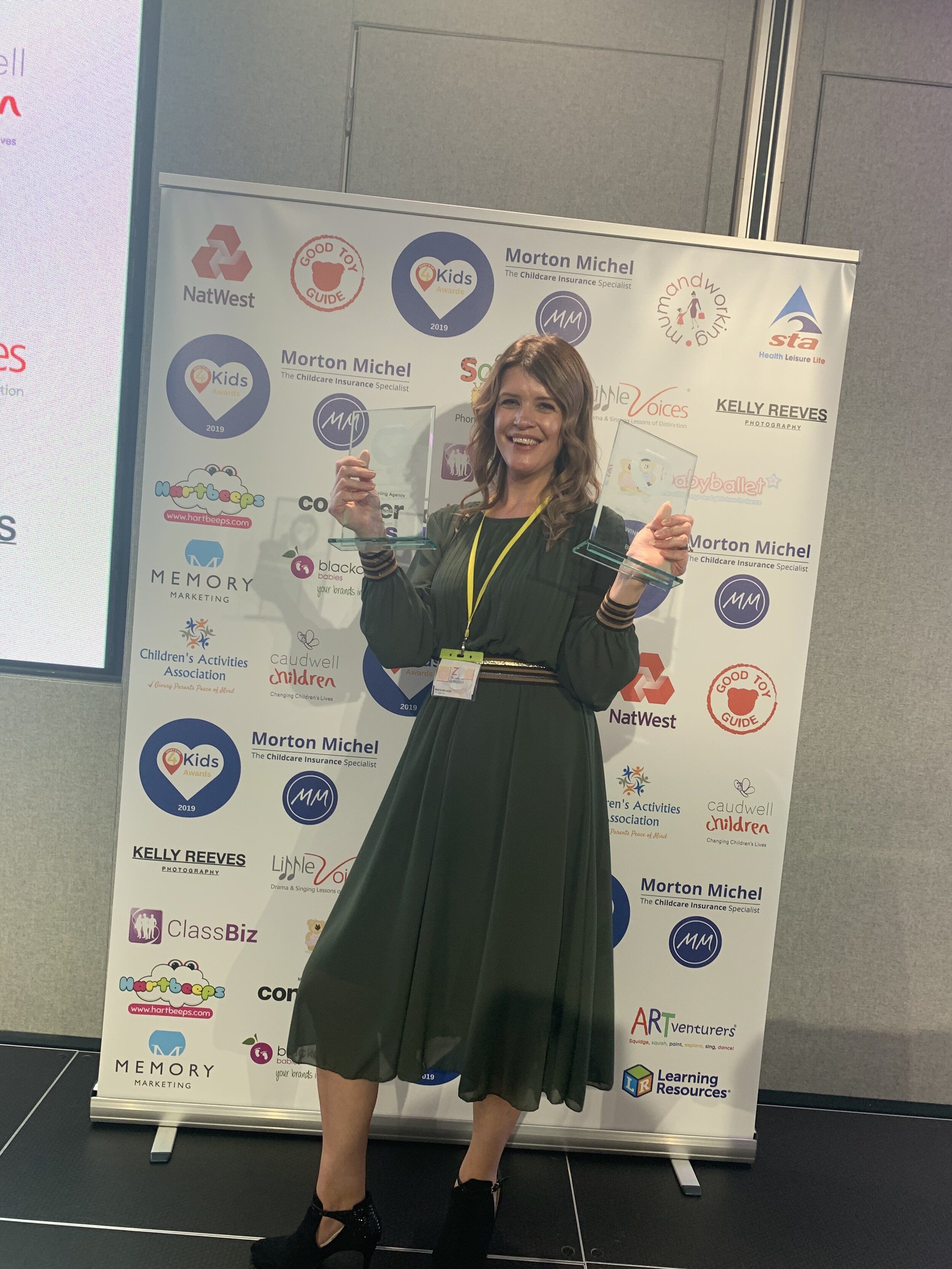 /Founder Victoria Jennings at the National Whats on for kids awards 2019