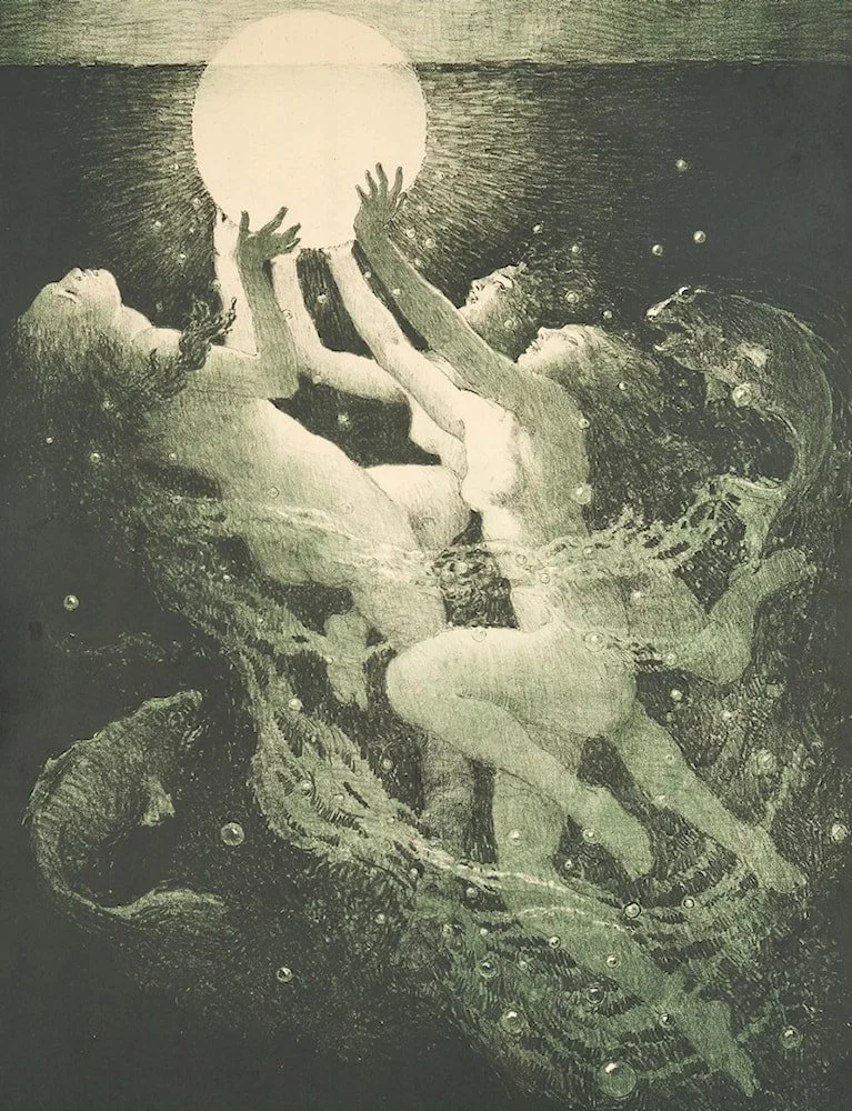 Sunrise Water Nymphs - Arthur Prince Spear