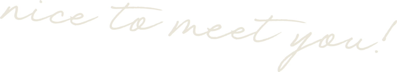 Handwritten text on a black background that says 'Nice to meet you!'