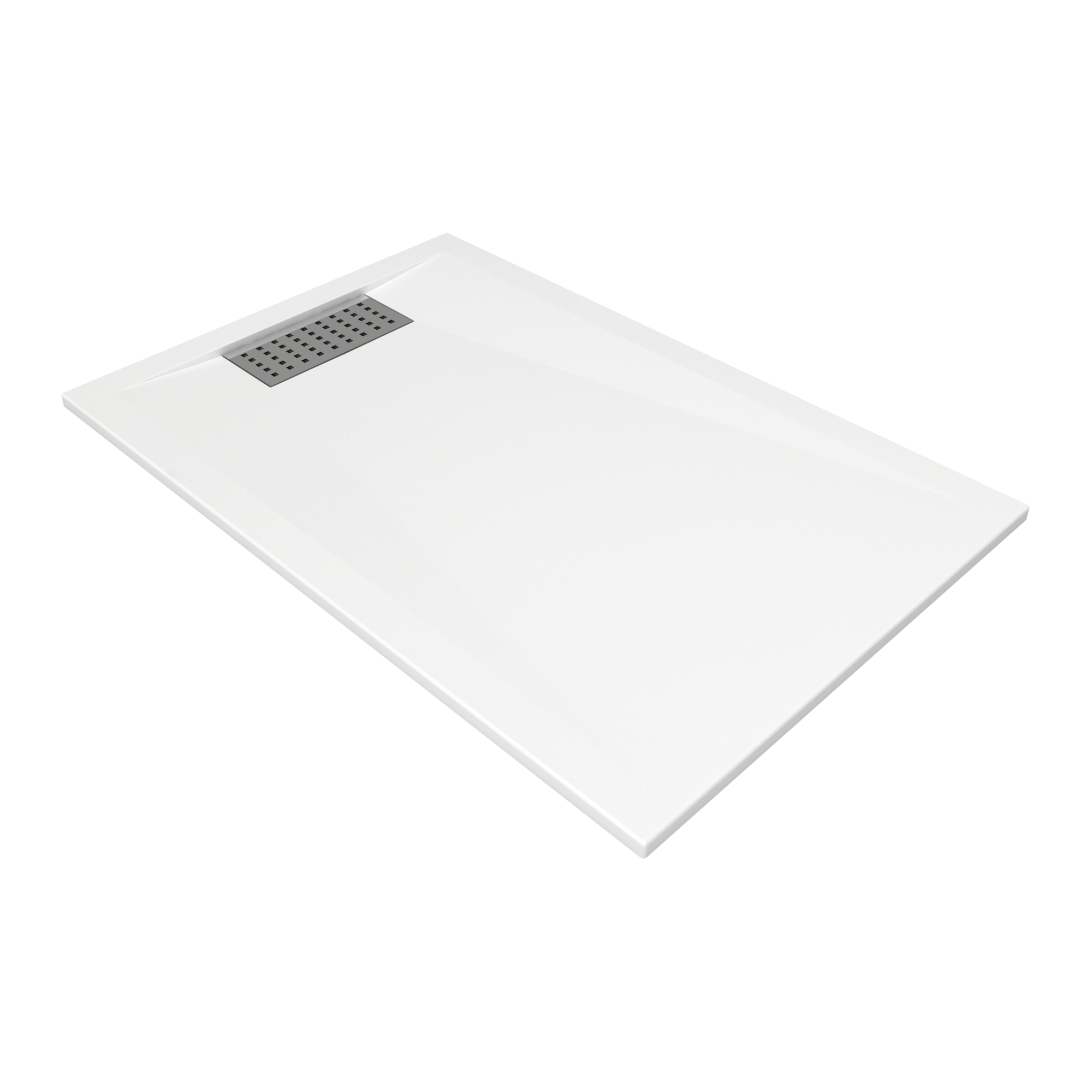 Shower tray, rectangular - filled resin, cuttable including waste cover. Sanitary ware manufacturers. Sanitary ware suppliers . Sanitary ware wholesale  Oem