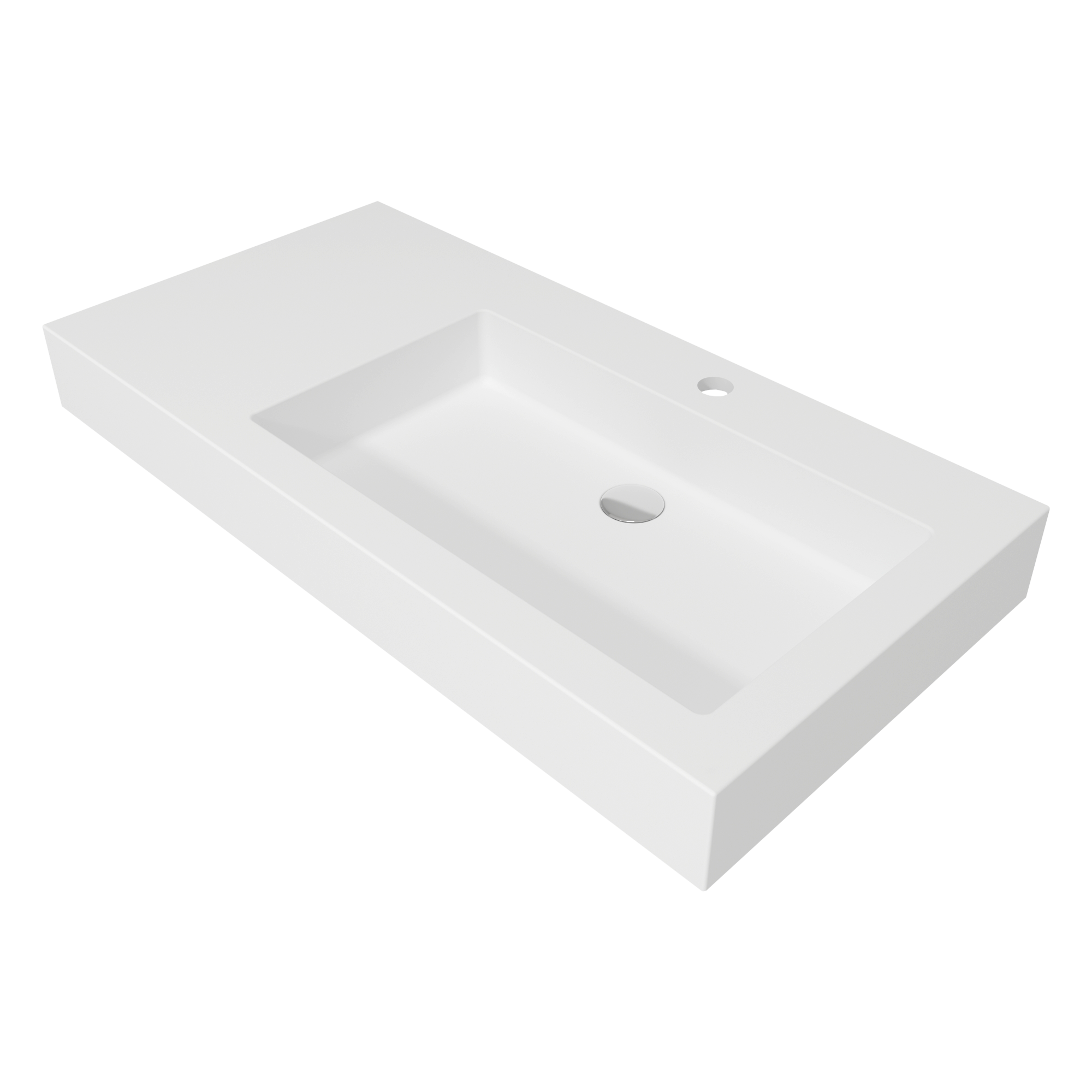 Basin, wall hung left/right - solid surface